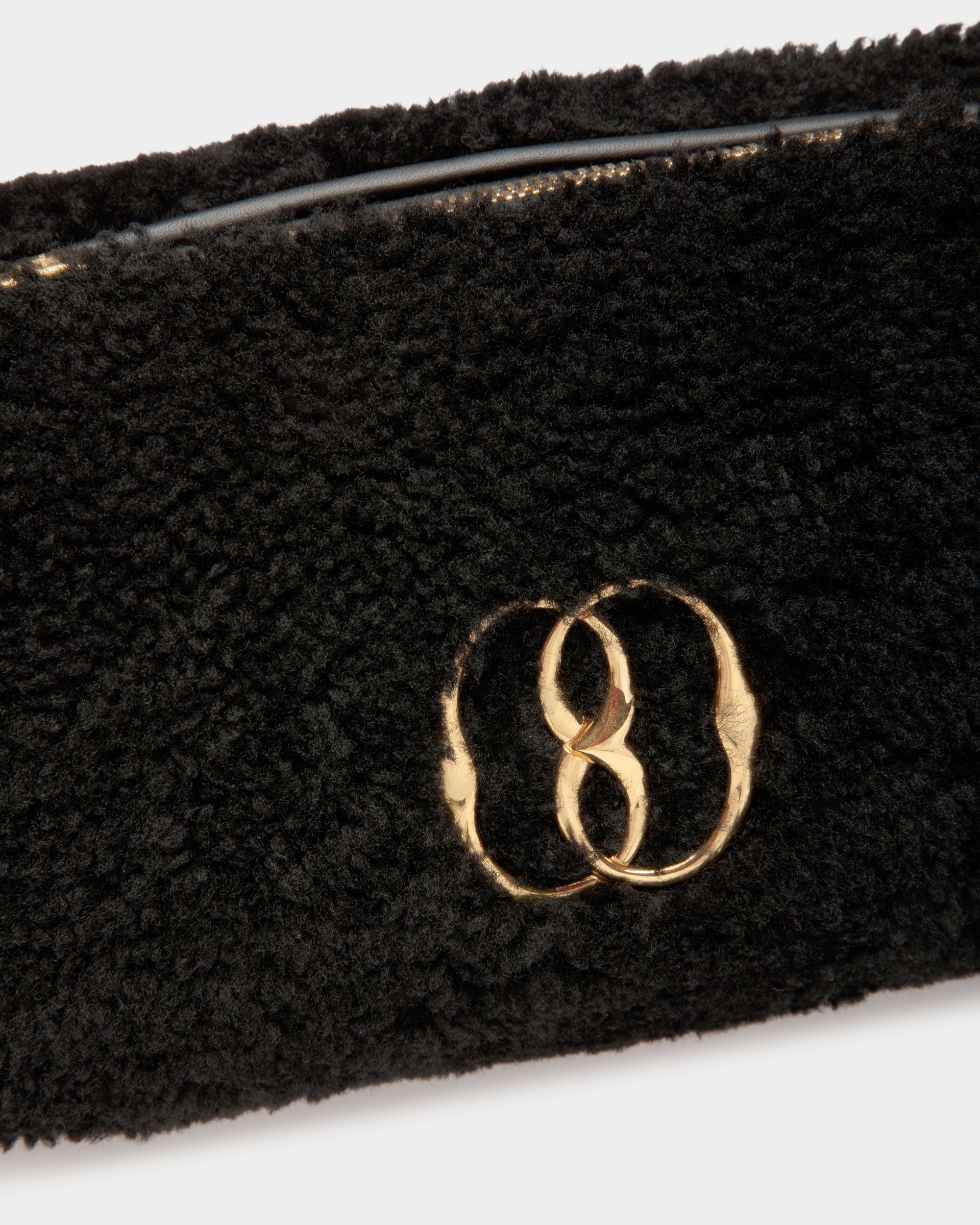 Emblem Minibag Aus Schwarzer Wolle - Damen - Bally - 06