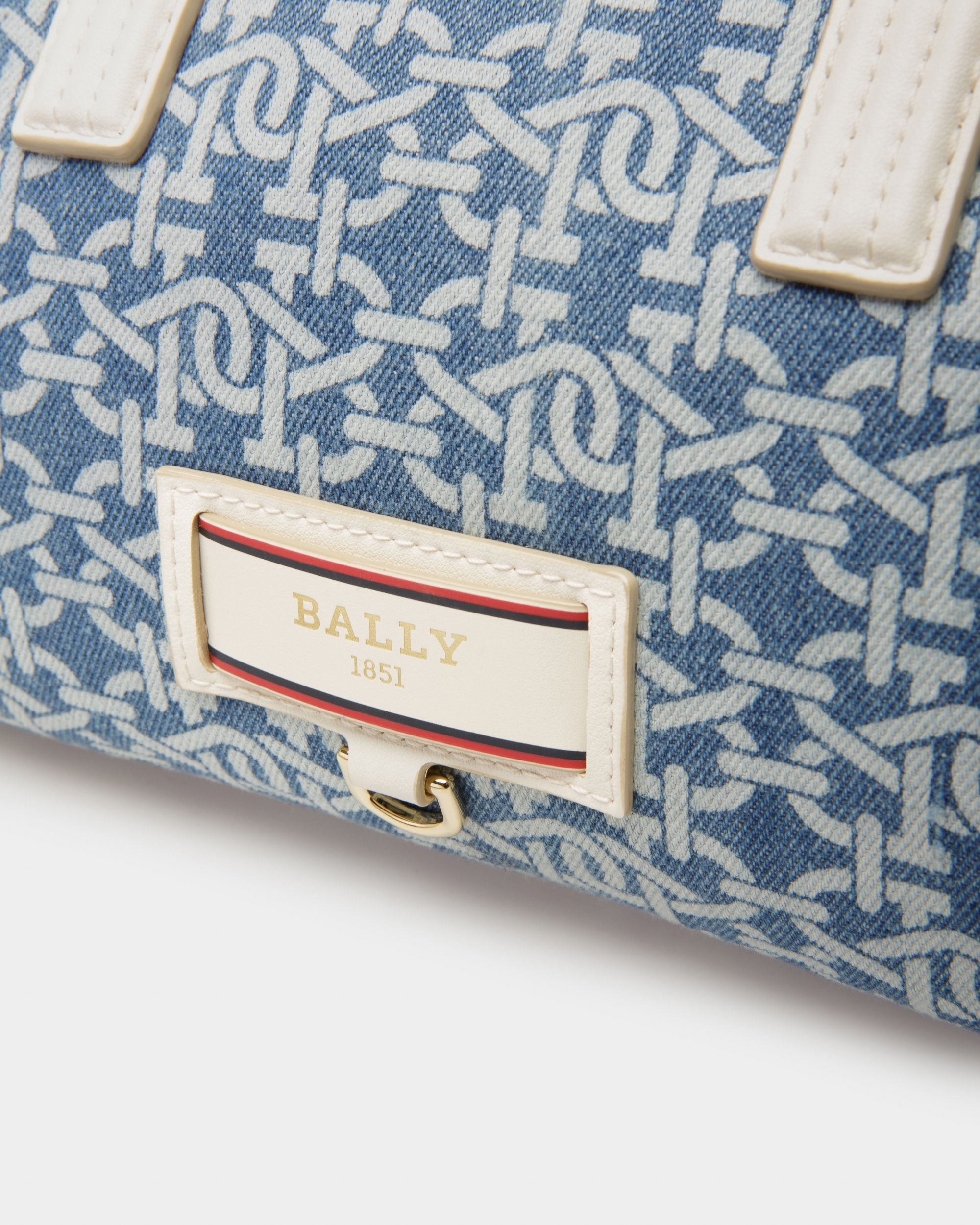 Evin Minitasche Aus Blauem Bio-Baumwolldenim - Damen - Bally - 06