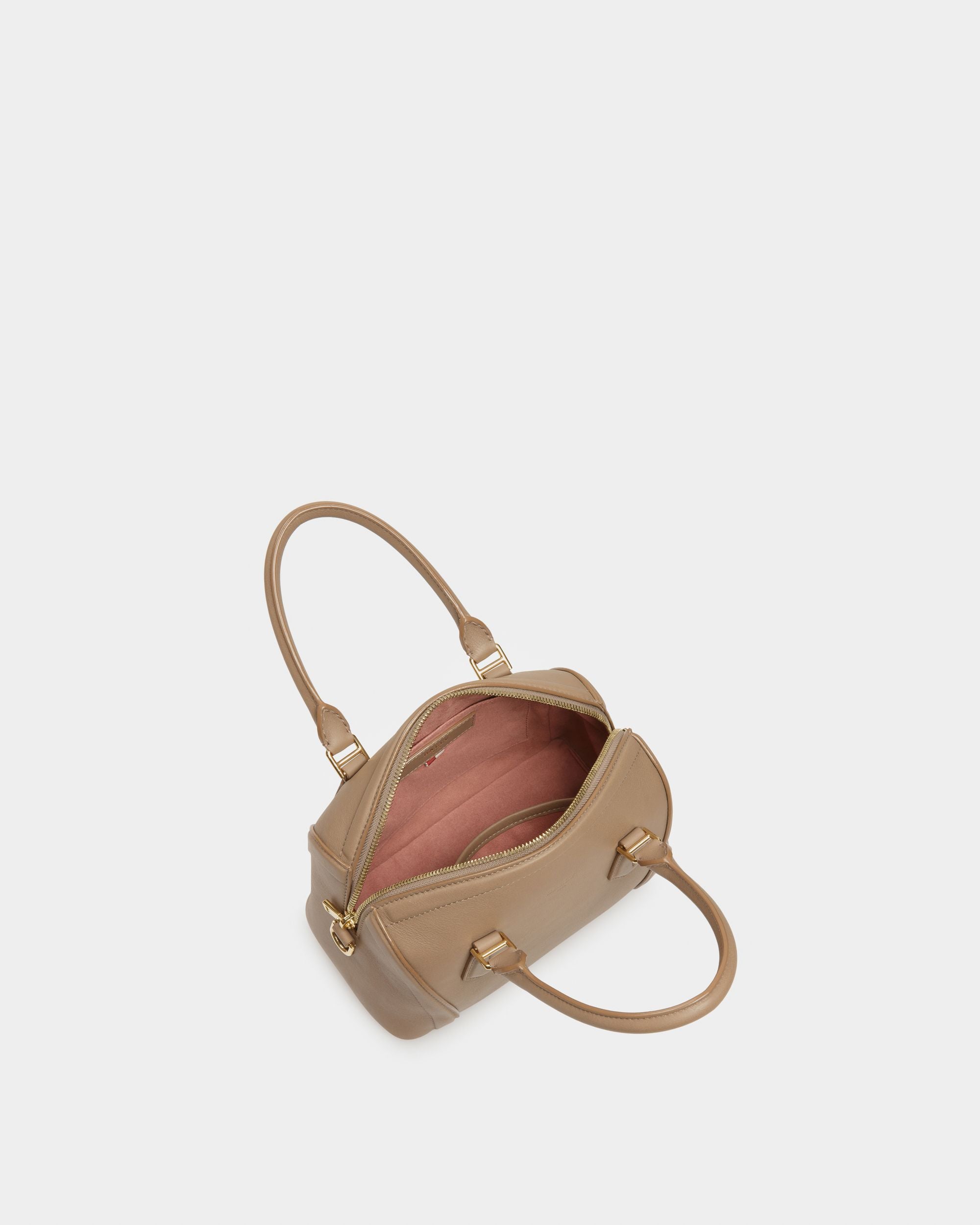 Saffi Small Minitasche Aus Taupefarbenem Leder - Damen - Bally - 03