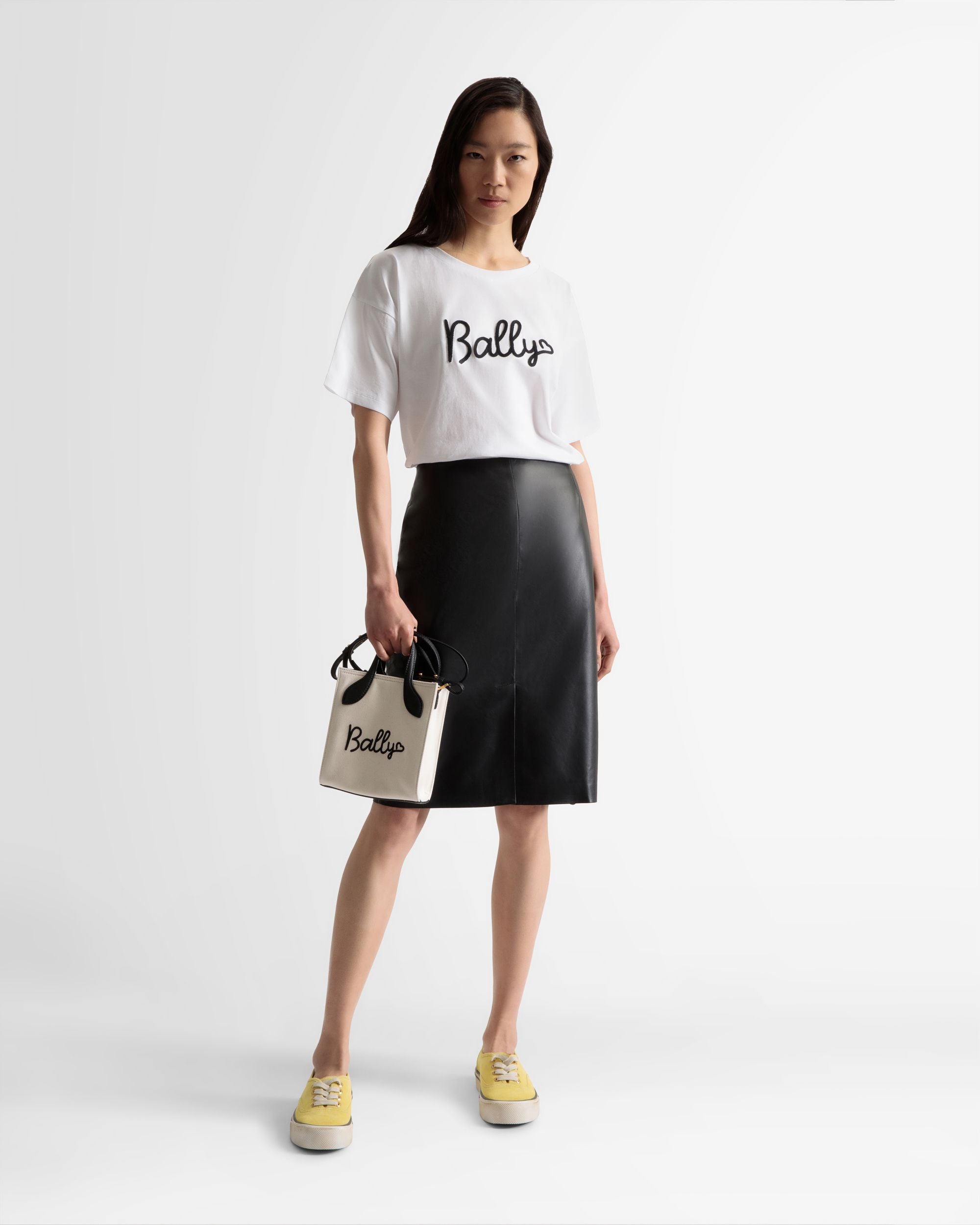 520 Minibag Aus Textil In Natur Und Schwarz - Damen - Bally - 02