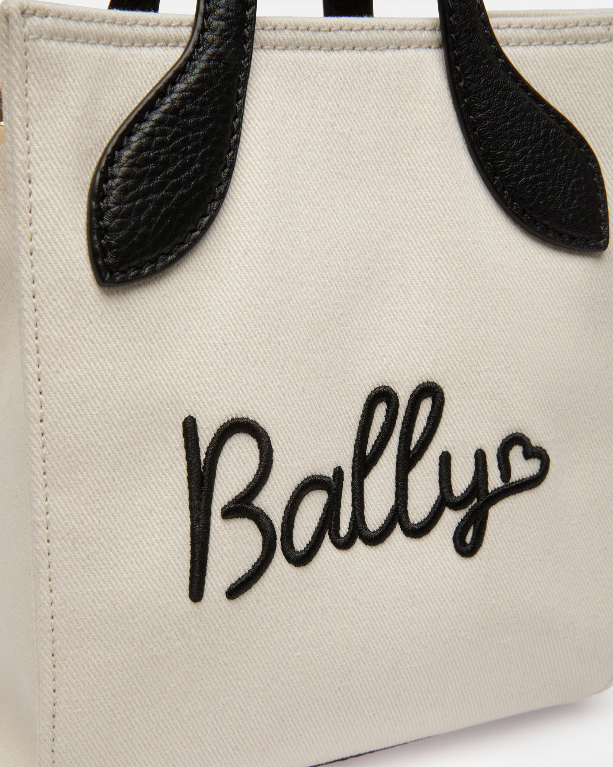 520 Minibag Aus Textil In Natur Und Schwarz - Damen - Bally - 06