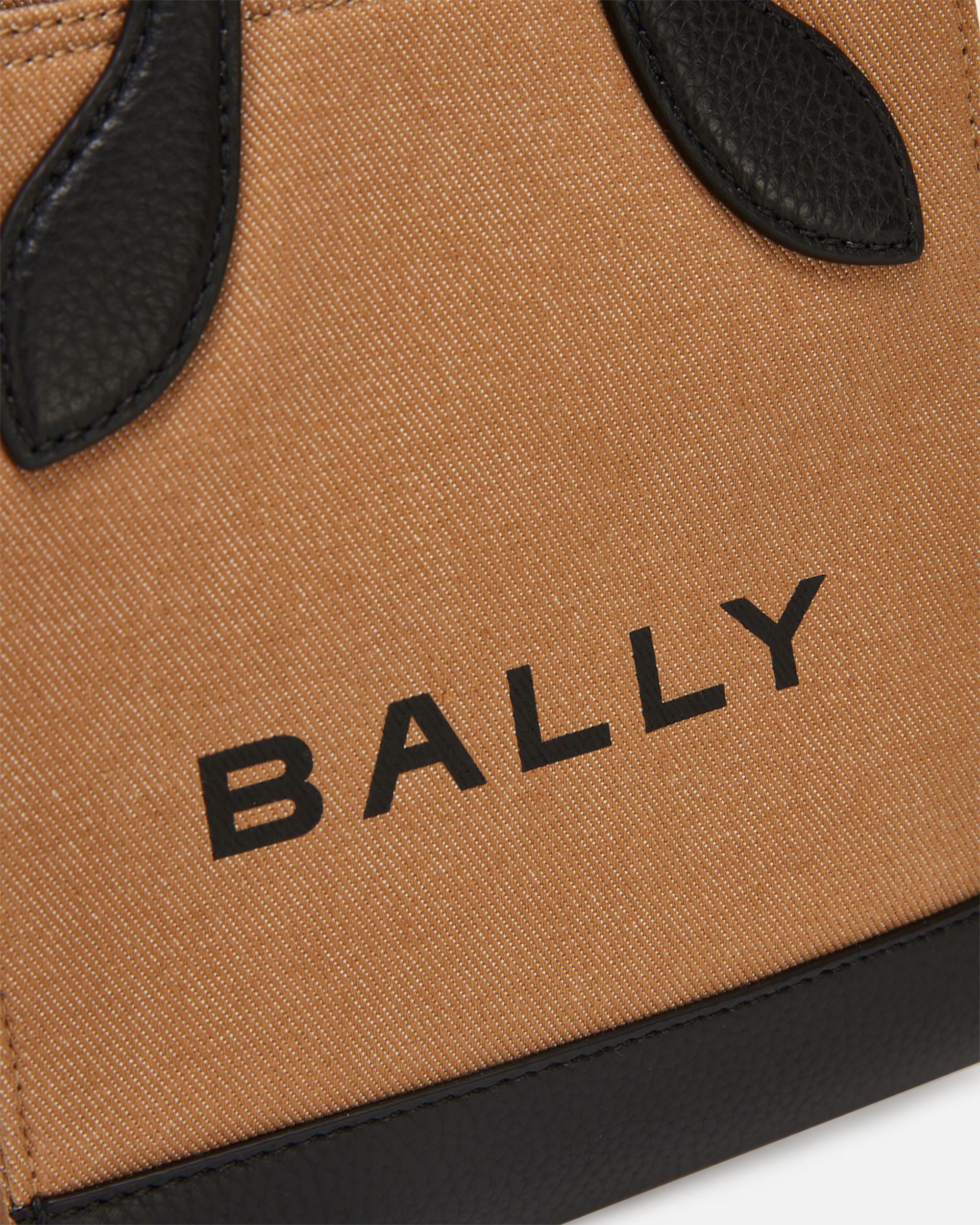 Bar Mini-Tragetasche Aus Canvas Und Leder In Beige Und Schwarz - Damen - Bally - 05