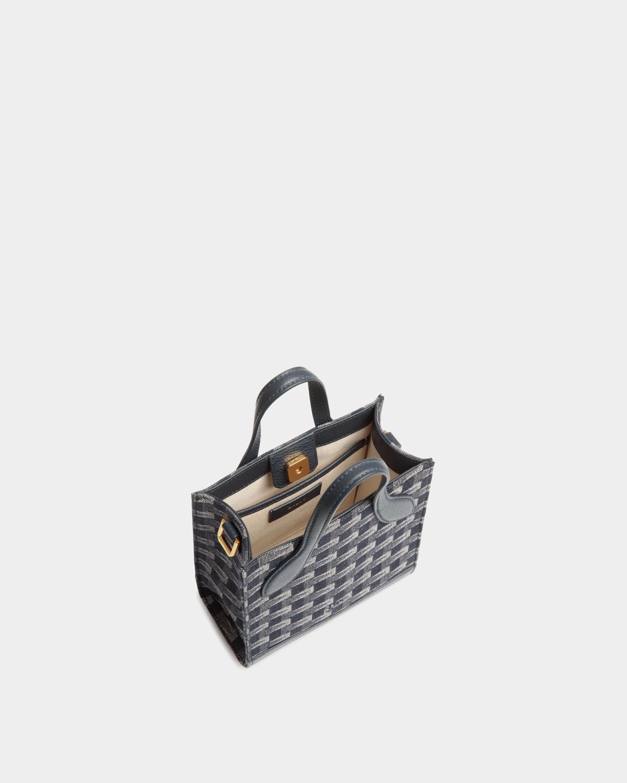 Bar Mini Tragetasche Mit Pennant-Motiv Aus Denim - Damen - Bally - 04