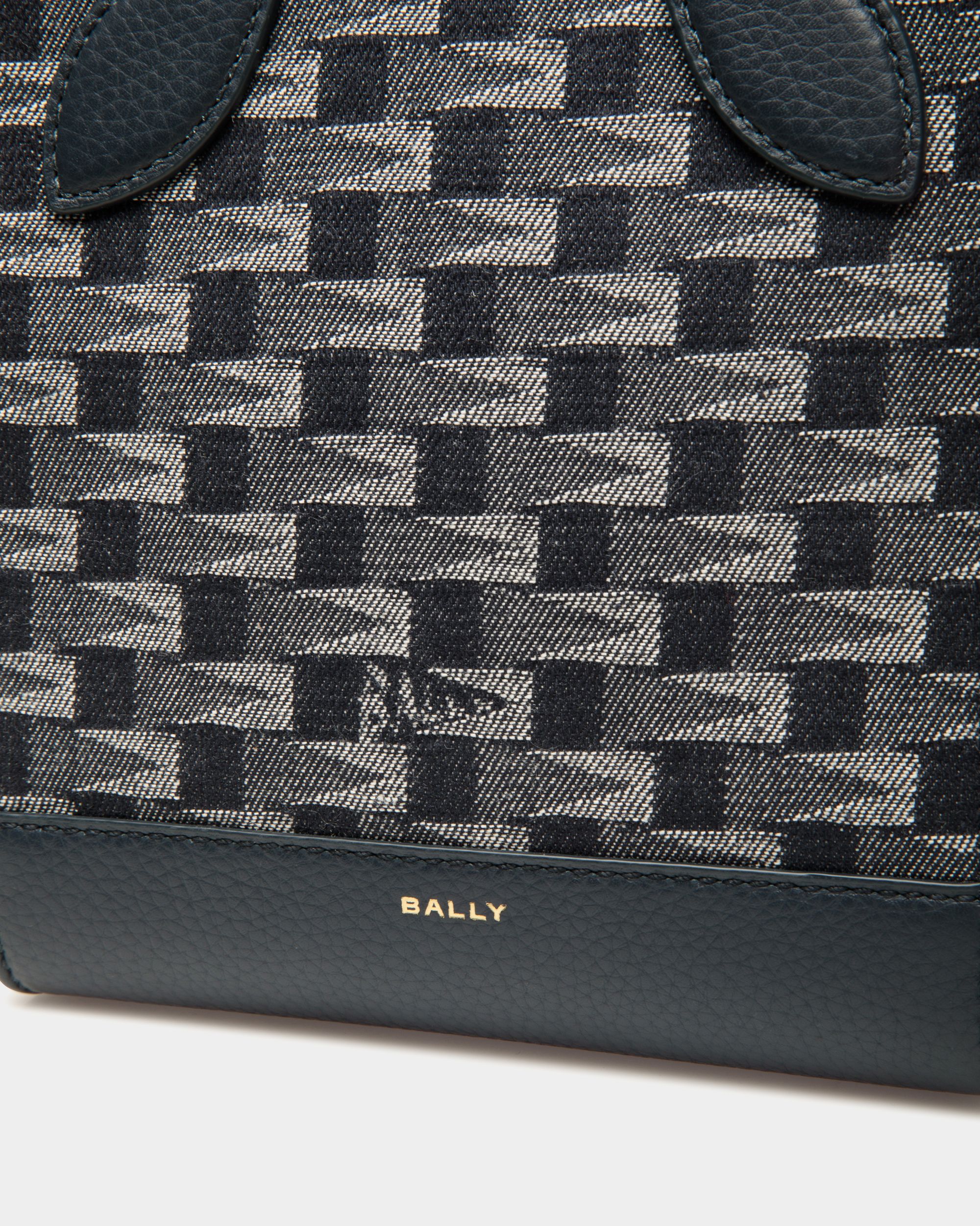Bar Mini Tragetasche Mit Pennant-Motiv Aus Denim - Damen - Bally - 05