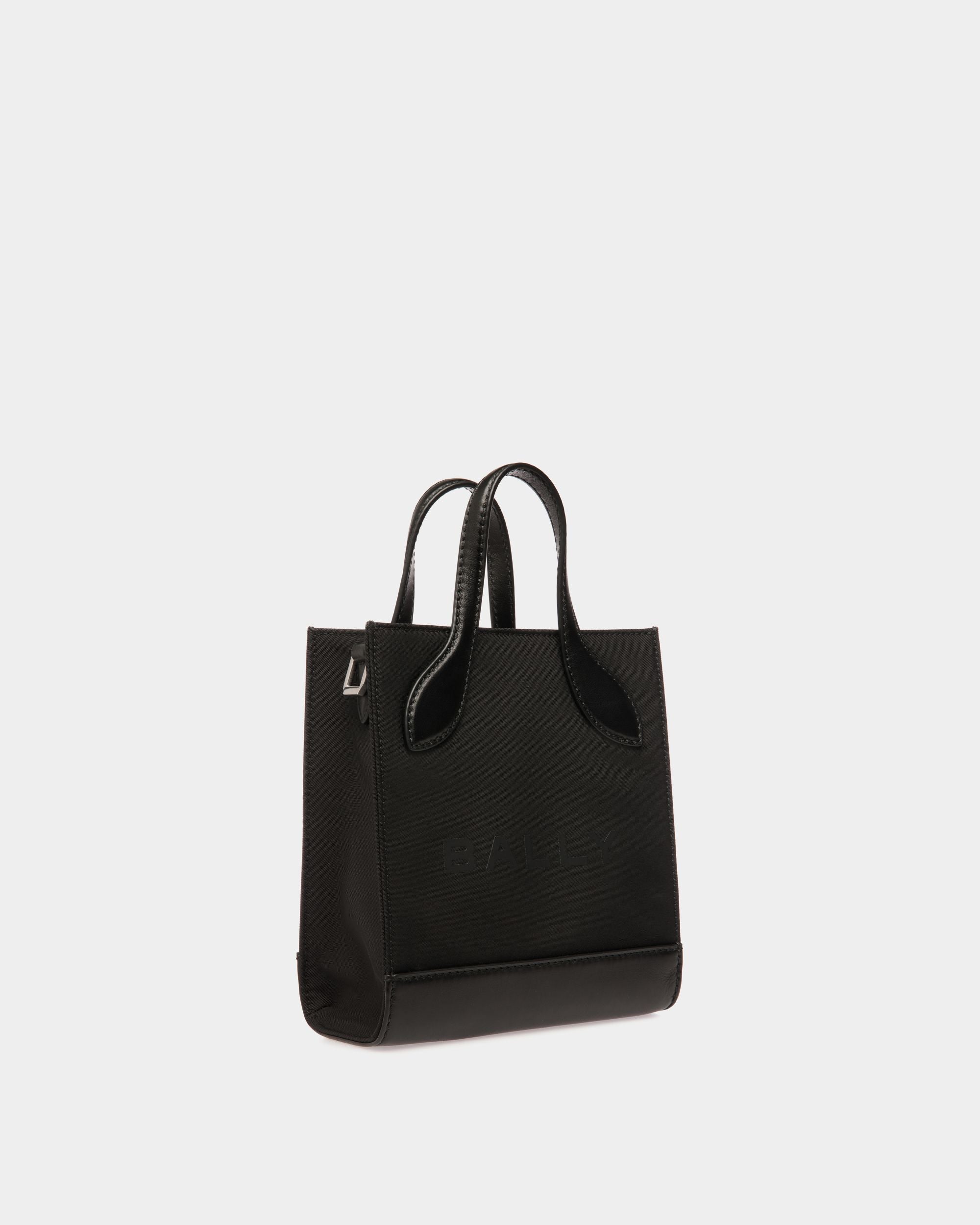 Bar Mini Tragetasche Aus Nylon Und Leder In Schwarz - Damen - Bally - 04