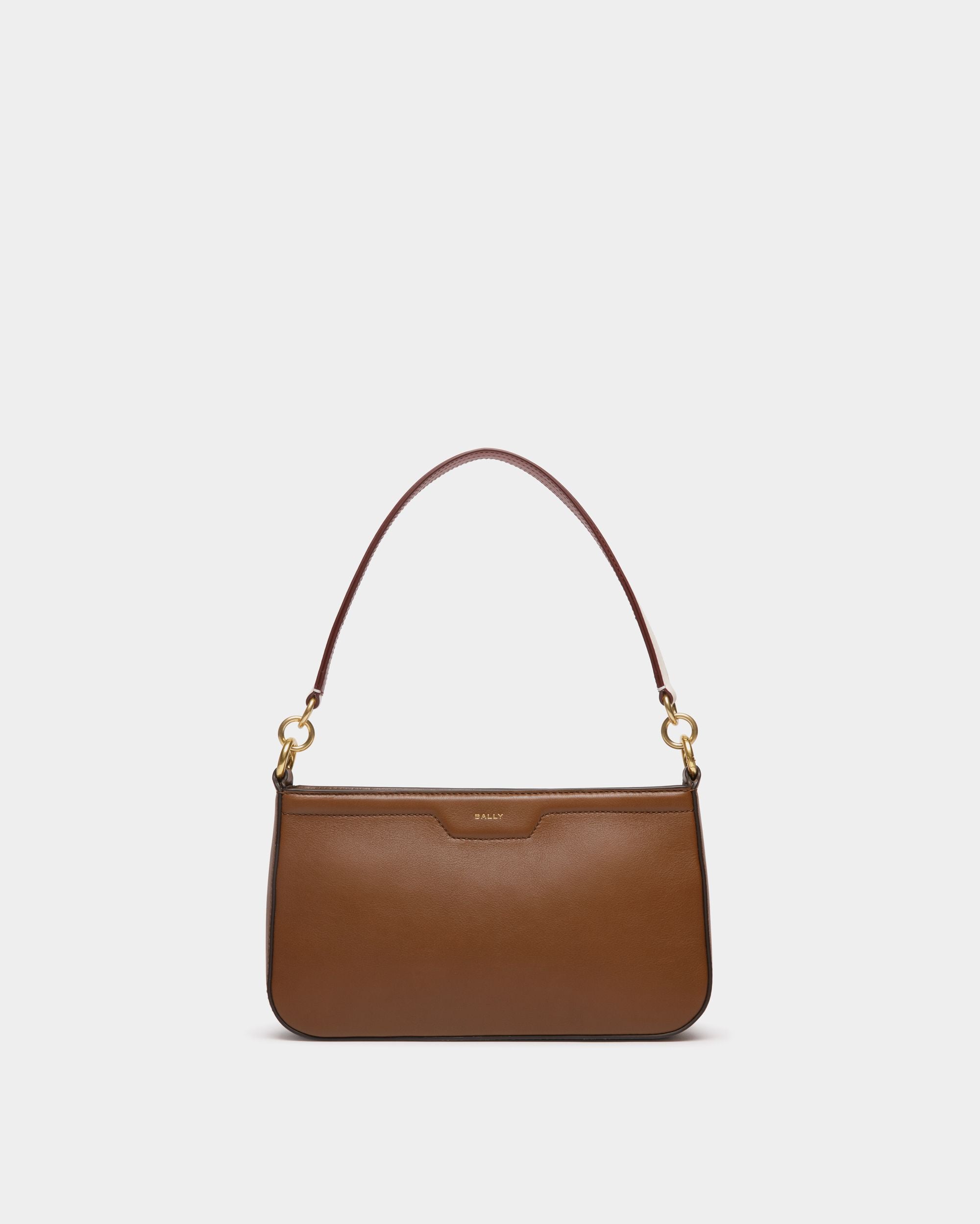 Kleine Code Schultertasche Aus Leder In Braun - Damen - Bally - 01