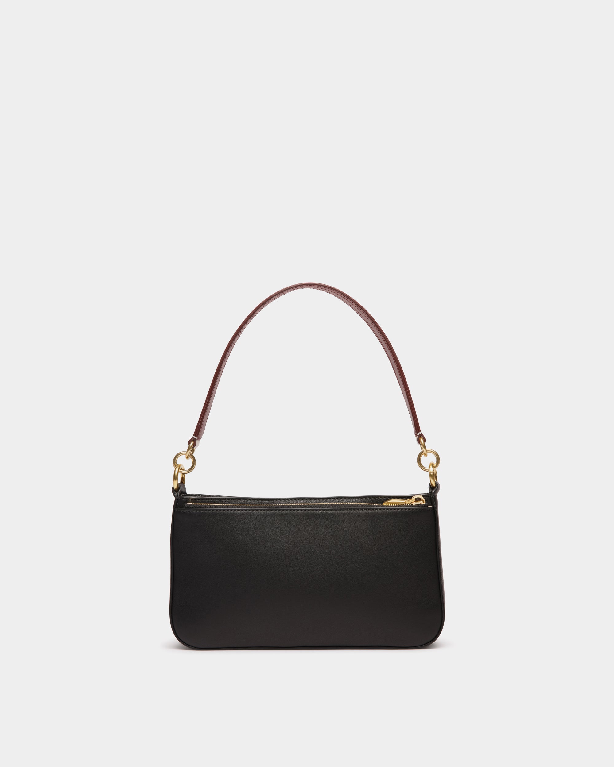 Kleine Code Schultertasche Aus Leder In Schwarz - Damen - Bally - 03