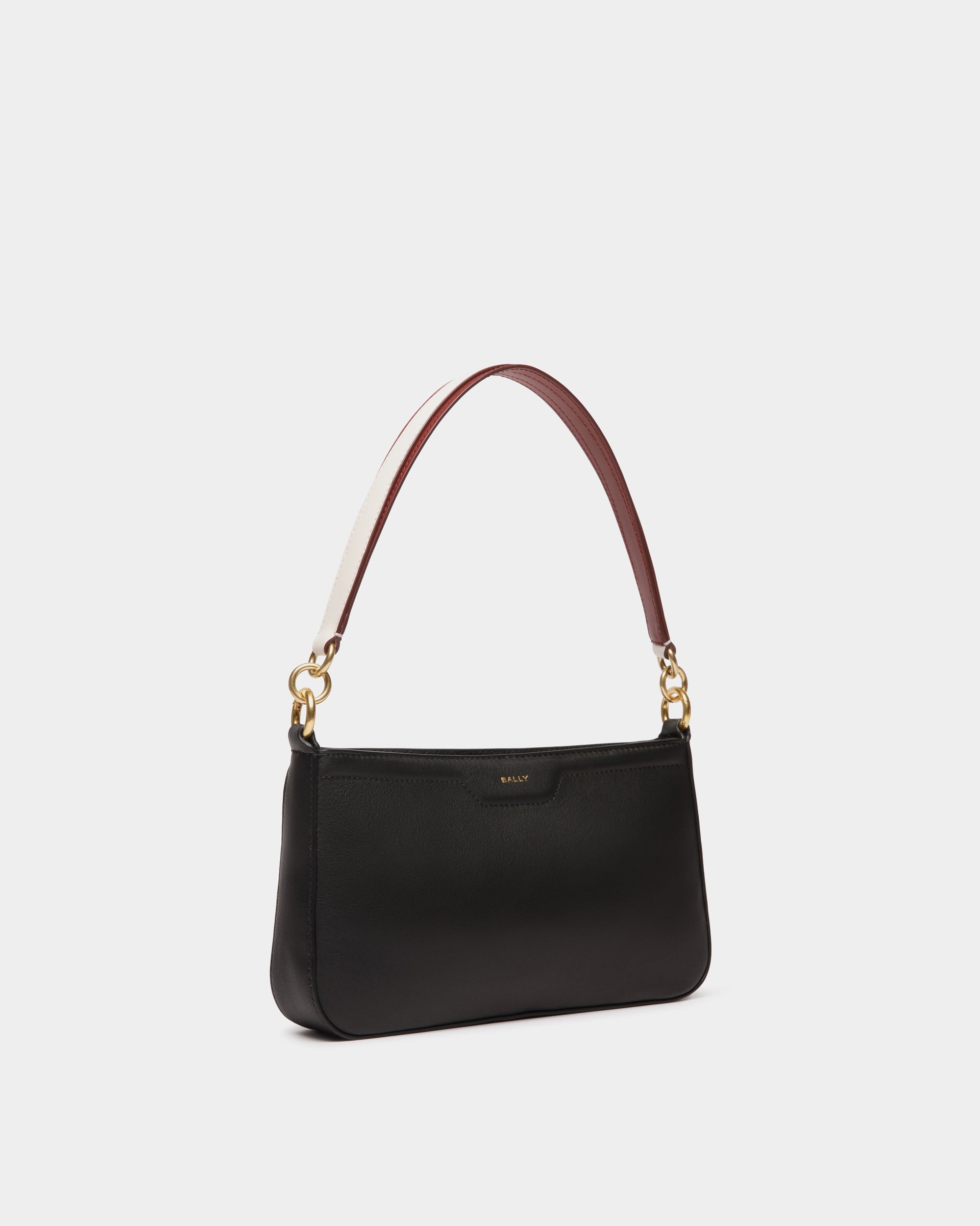 Kleine Code Schultertasche Aus Leder In Schwarz - Damen - Bally - 04