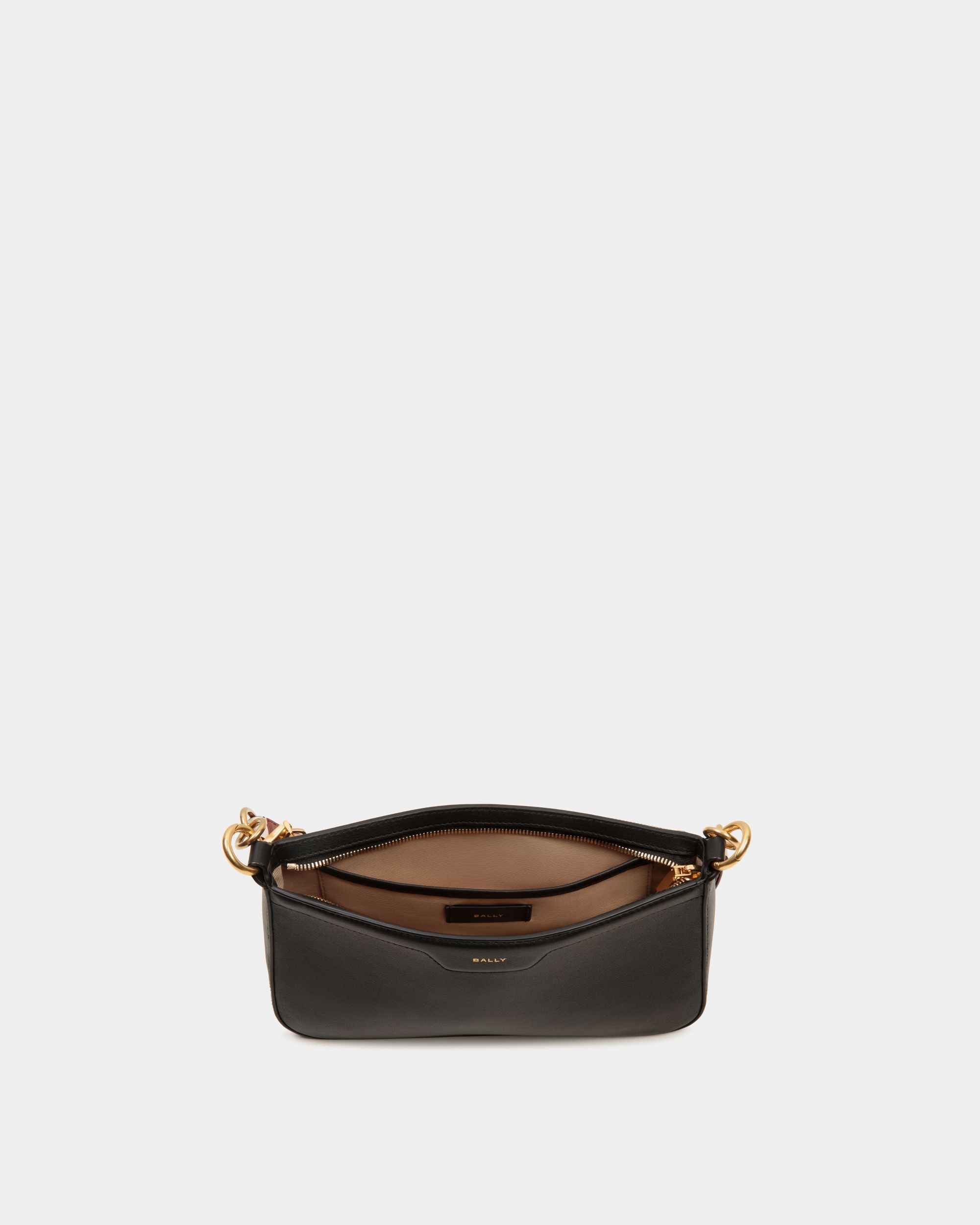 Kleine Code Schultertasche Aus Leder In Schwarz - Damen - Bally - 03
