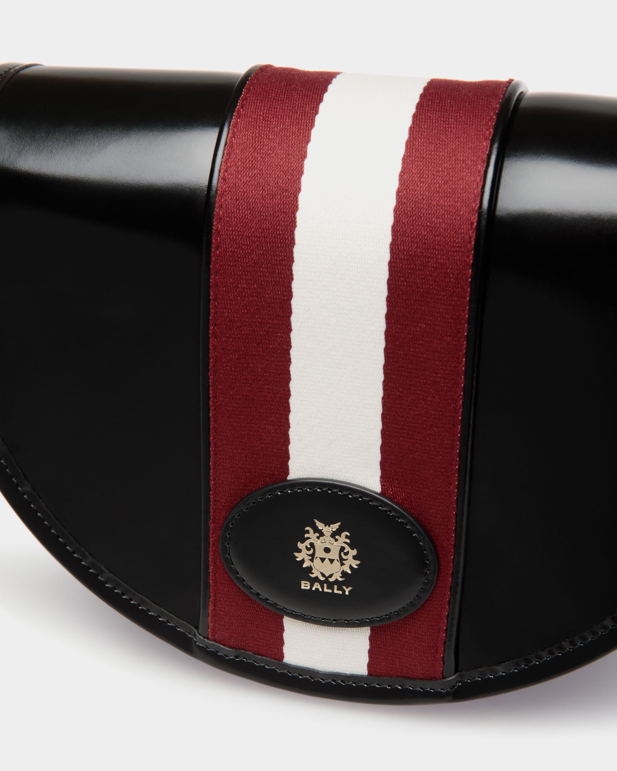 Beckett Umhängetasche Aus Schwarzem Leder Mit Bally-Ribbon-Detail - Damen - Bally - 05