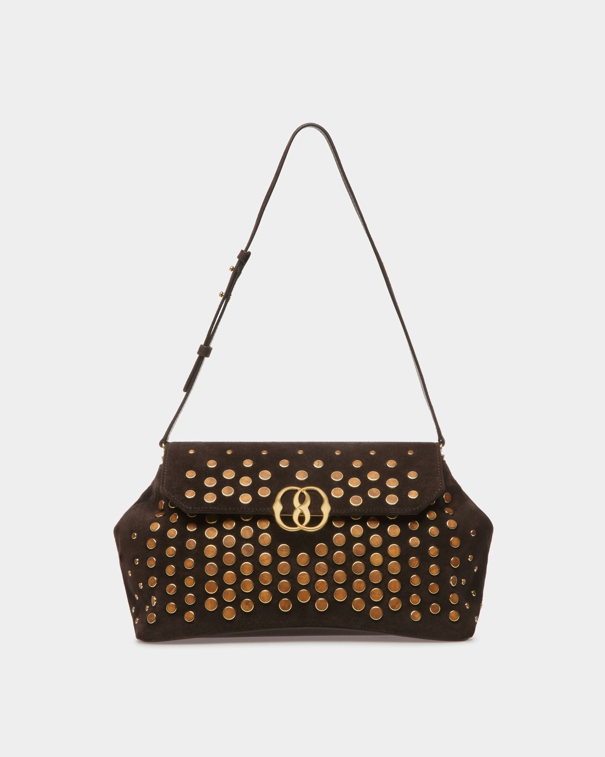 Emblem Schultertasche Aus Braunem Leder - Damen - Bally - 01