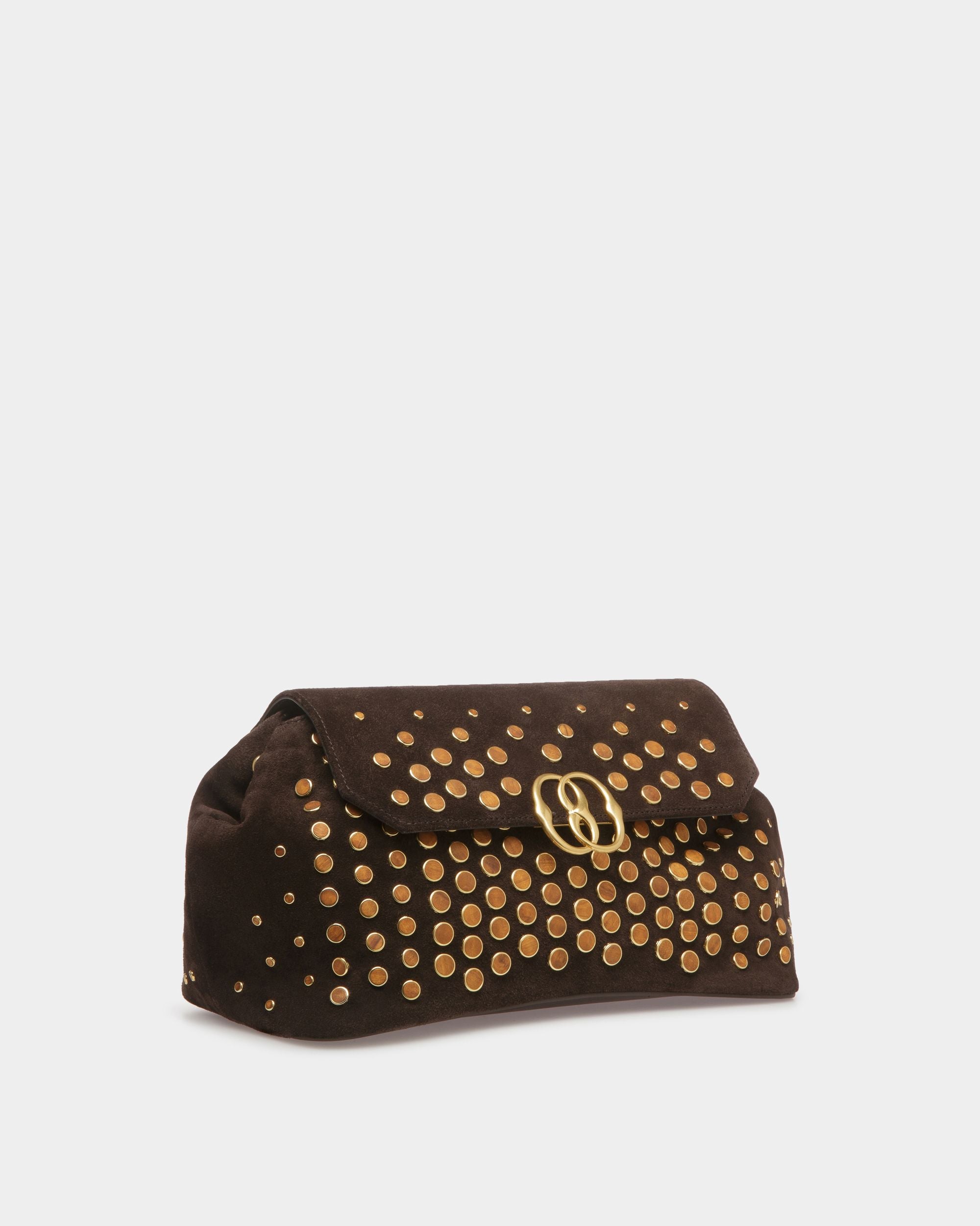 Emblem Schultertasche Aus Braunem Leder - Damen - Bally - 03