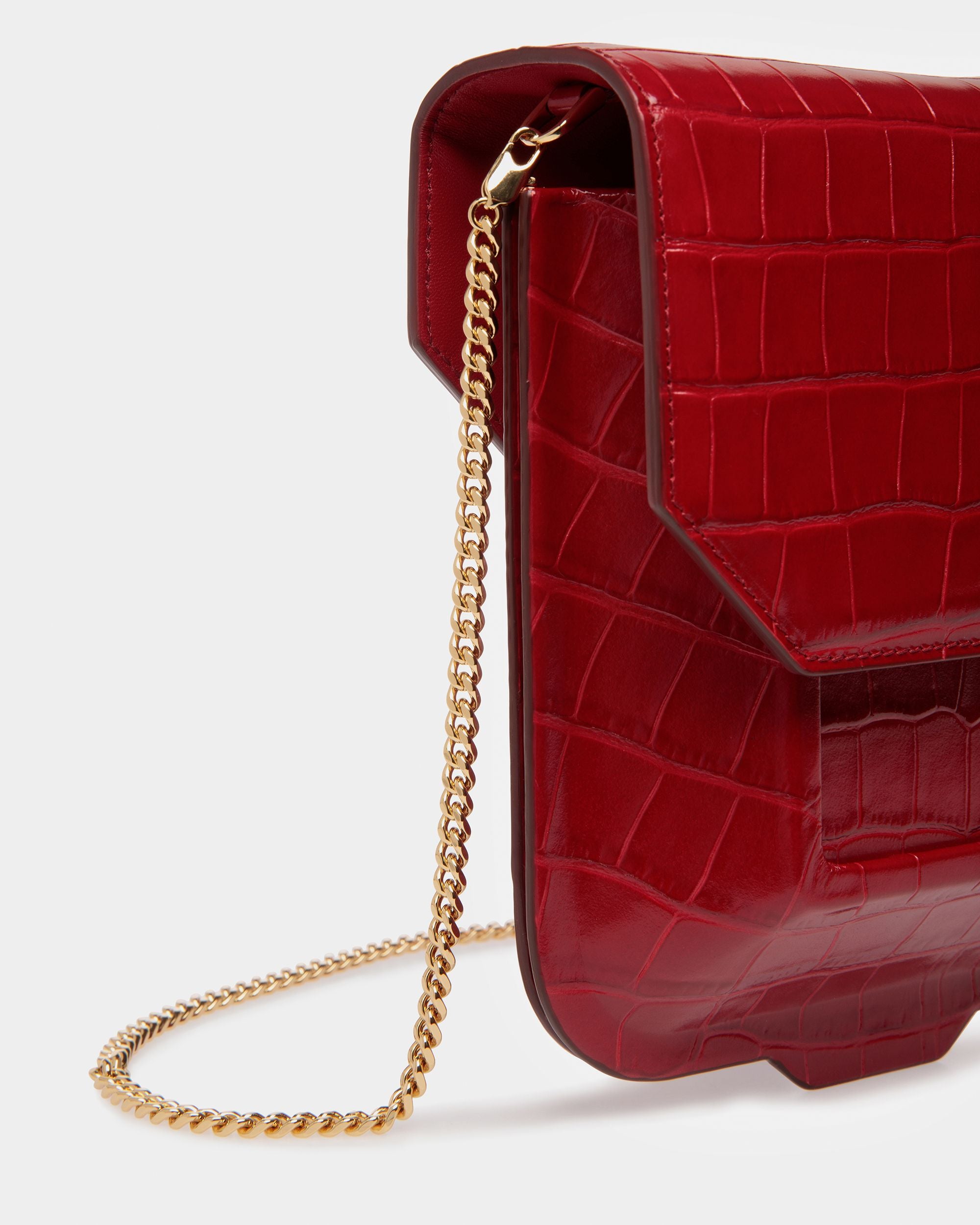 To Go Minibag Aus Leder Mit Krokoprägung - Damen - Bally - 03