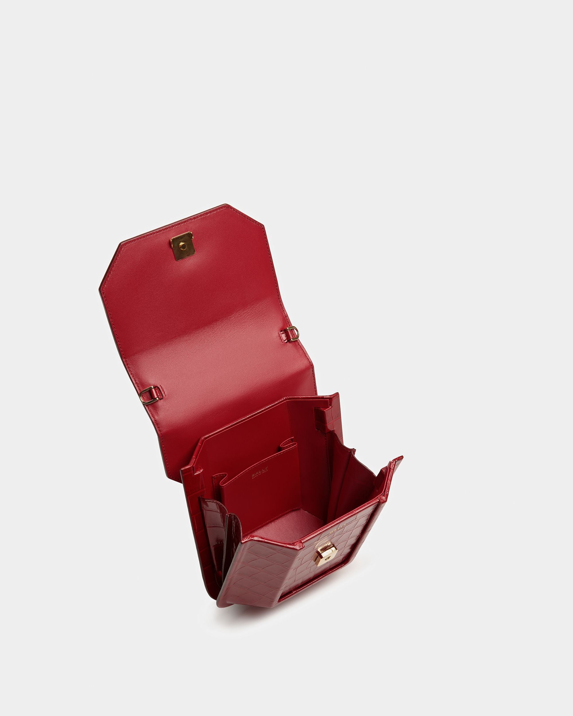 To Go Minibag Aus Leder Mit Krokoprägung - Damen - Bally - 04
