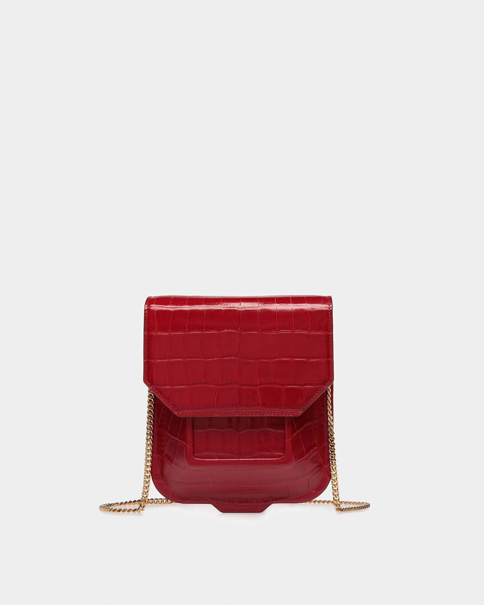 To Go Minibag Aus Leder Mit Krokoprägung - Damen - Bally - 06