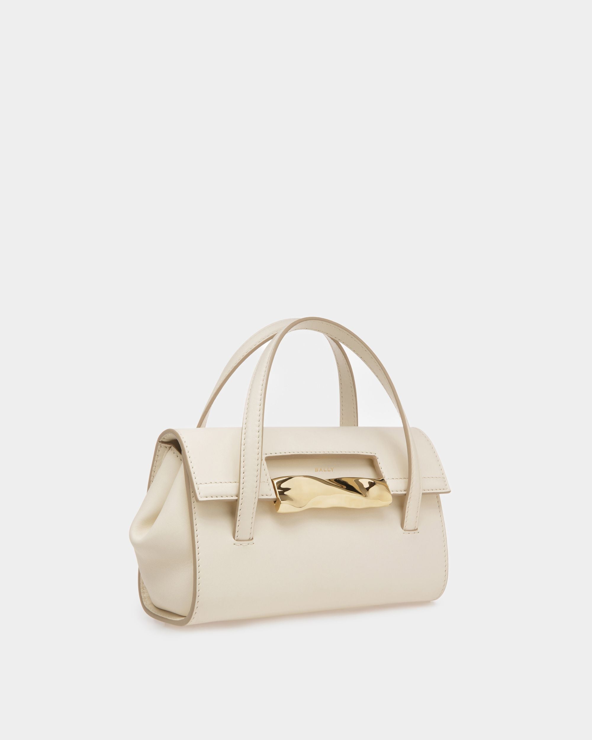 Baroque Minibag Aus Leder in Elfenbein - Damen - Bally - 04