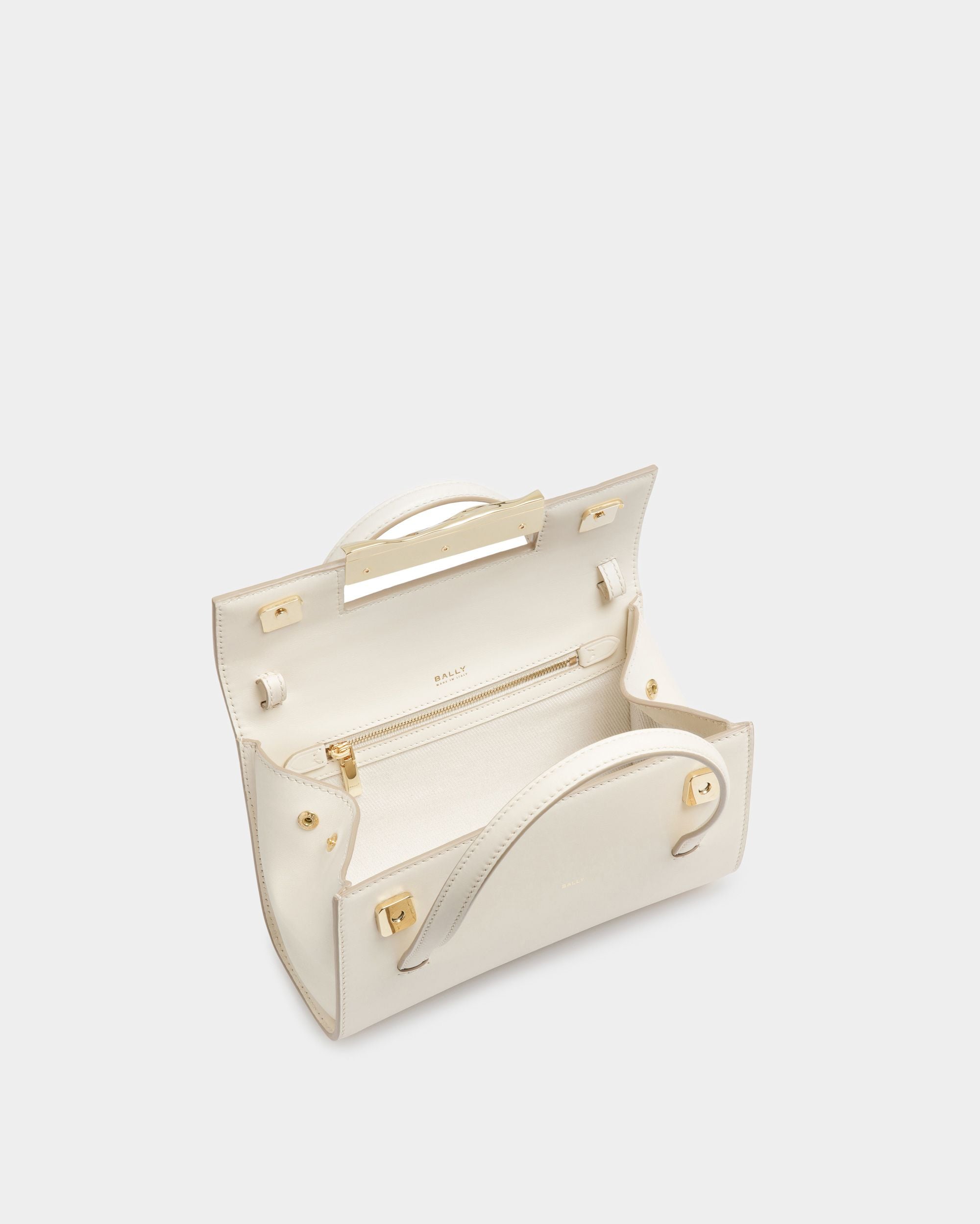 Baroque Minibag Aus Leder in Elfenbein - Damen - Bally - 05