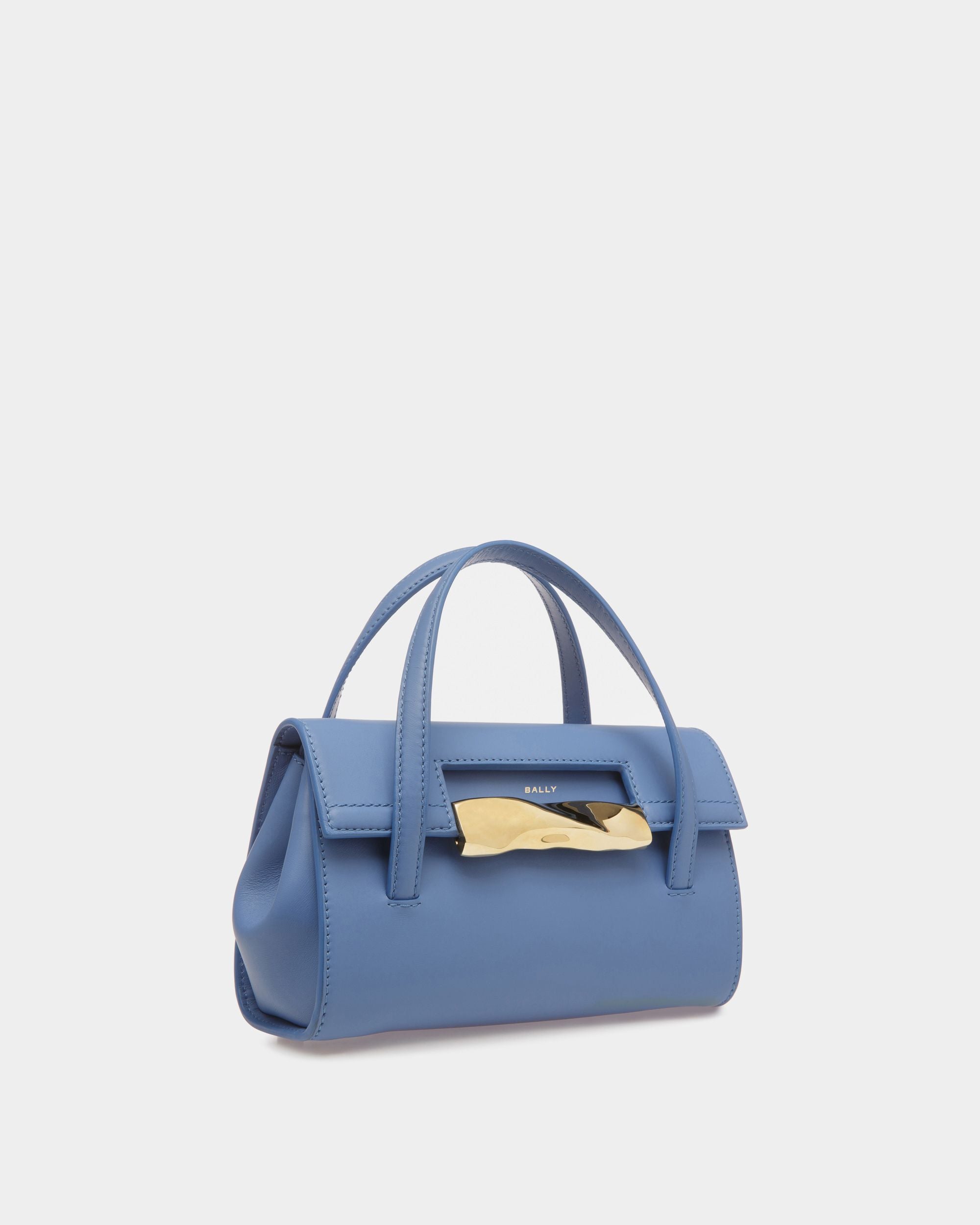 Baroque Minibag Aus Leder in Blue Kiss - Damen - Bally - 04