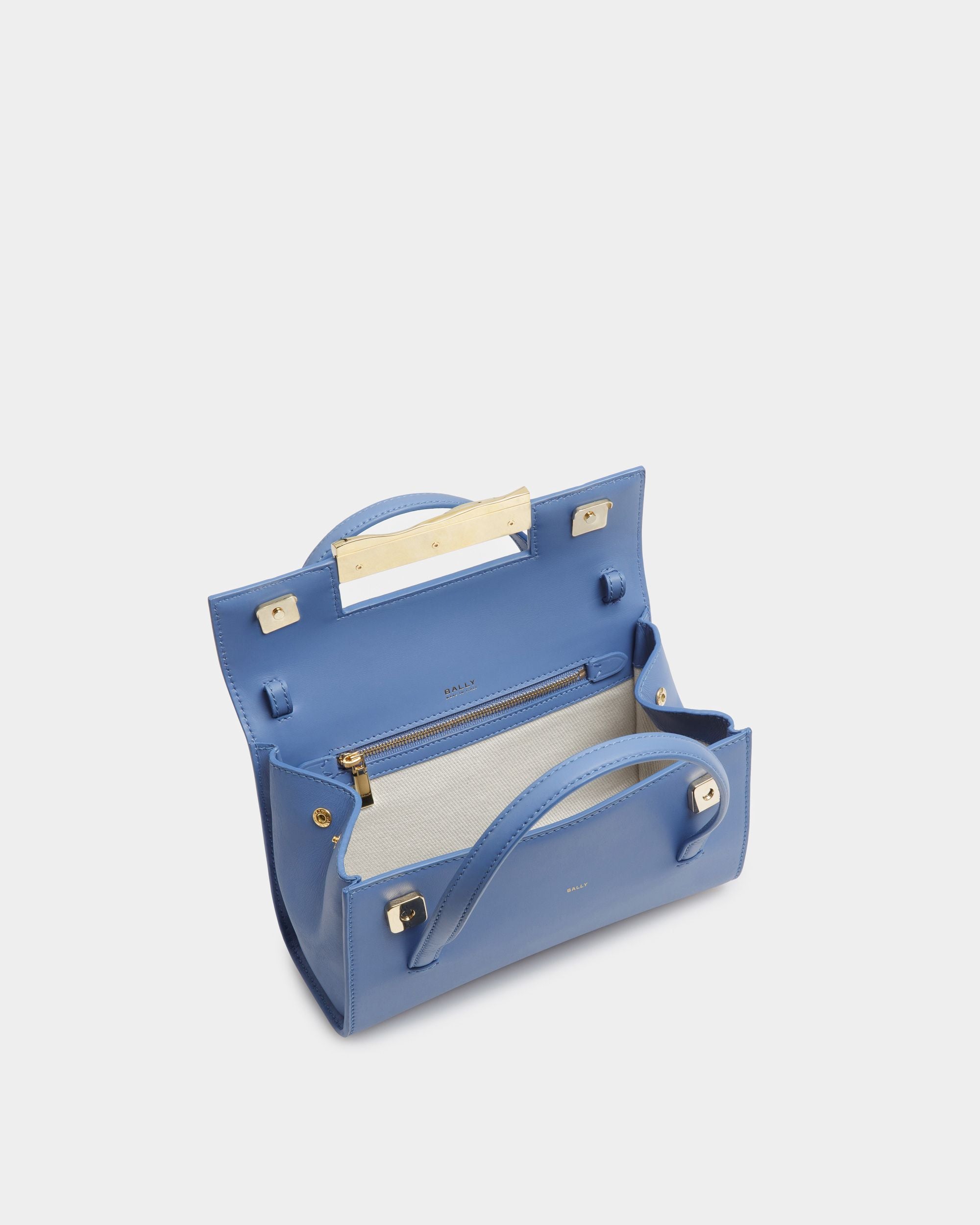 Baroque Minibag Aus Leder in Blue Kiss - Damen - Bally - 05