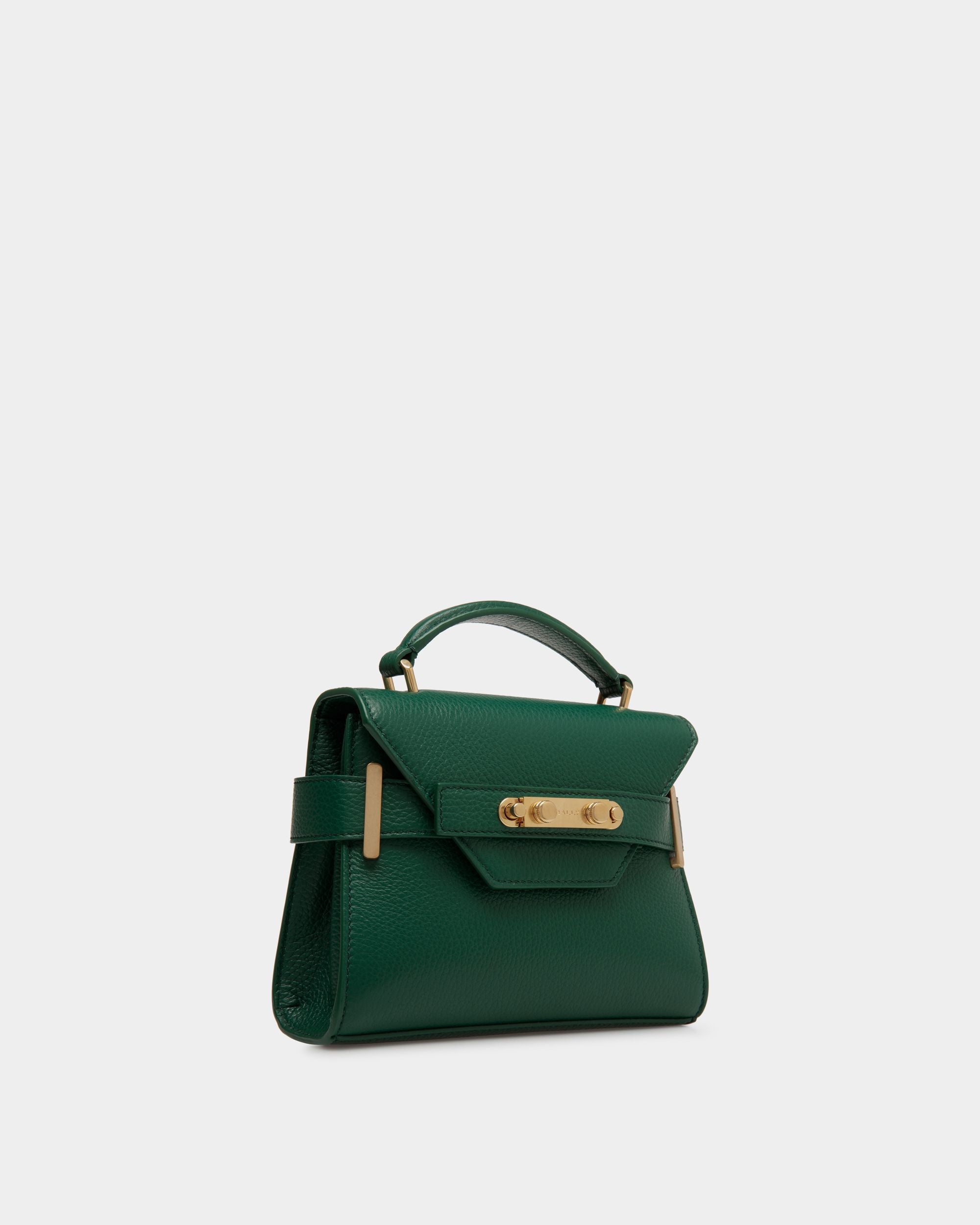 Carriage Kleine Henkeltasche Aus Grünem Leder - Damen - Bally - 03