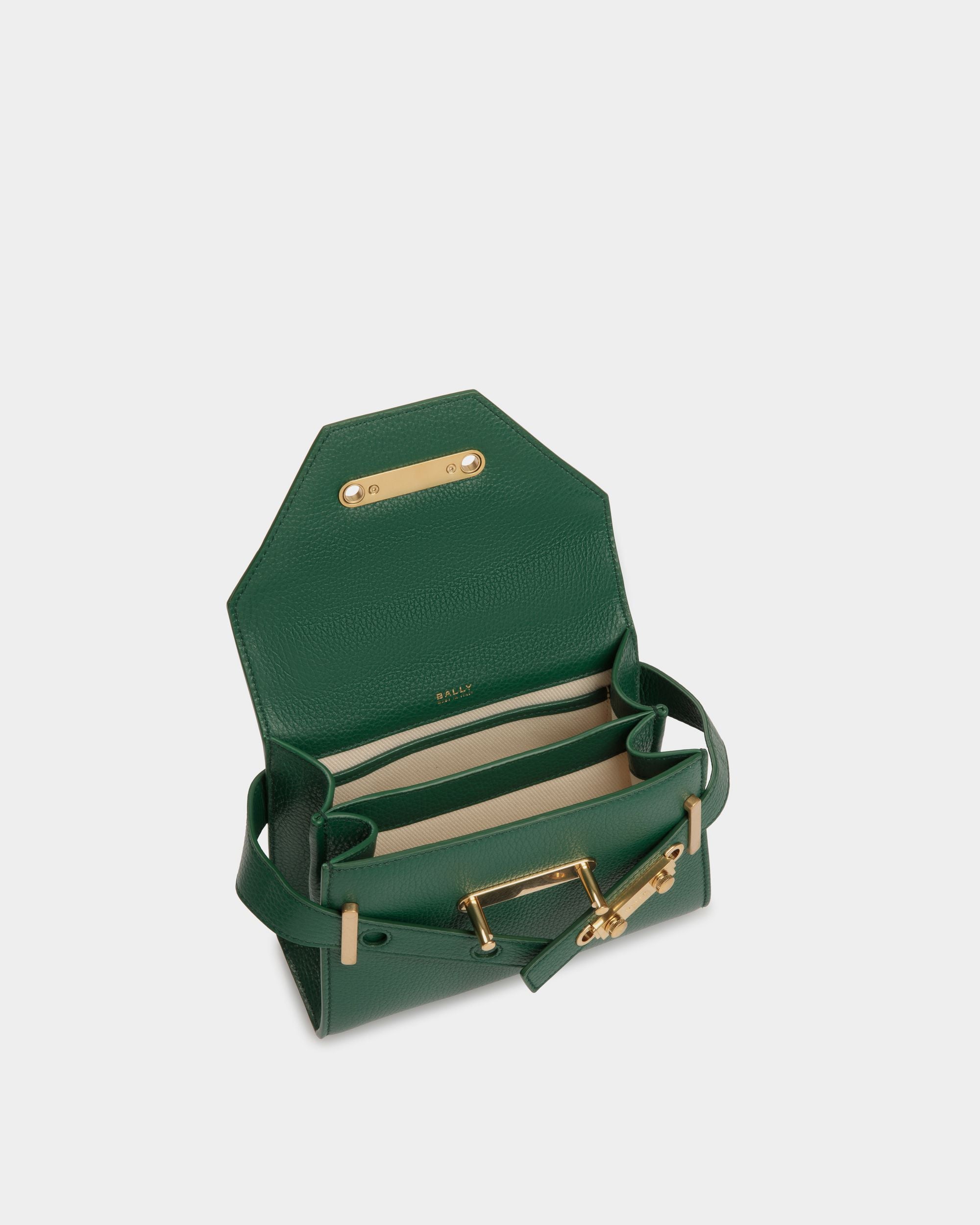 Carriage Kleine Henkeltasche Aus Grünem Leder - Damen - Bally - 04
