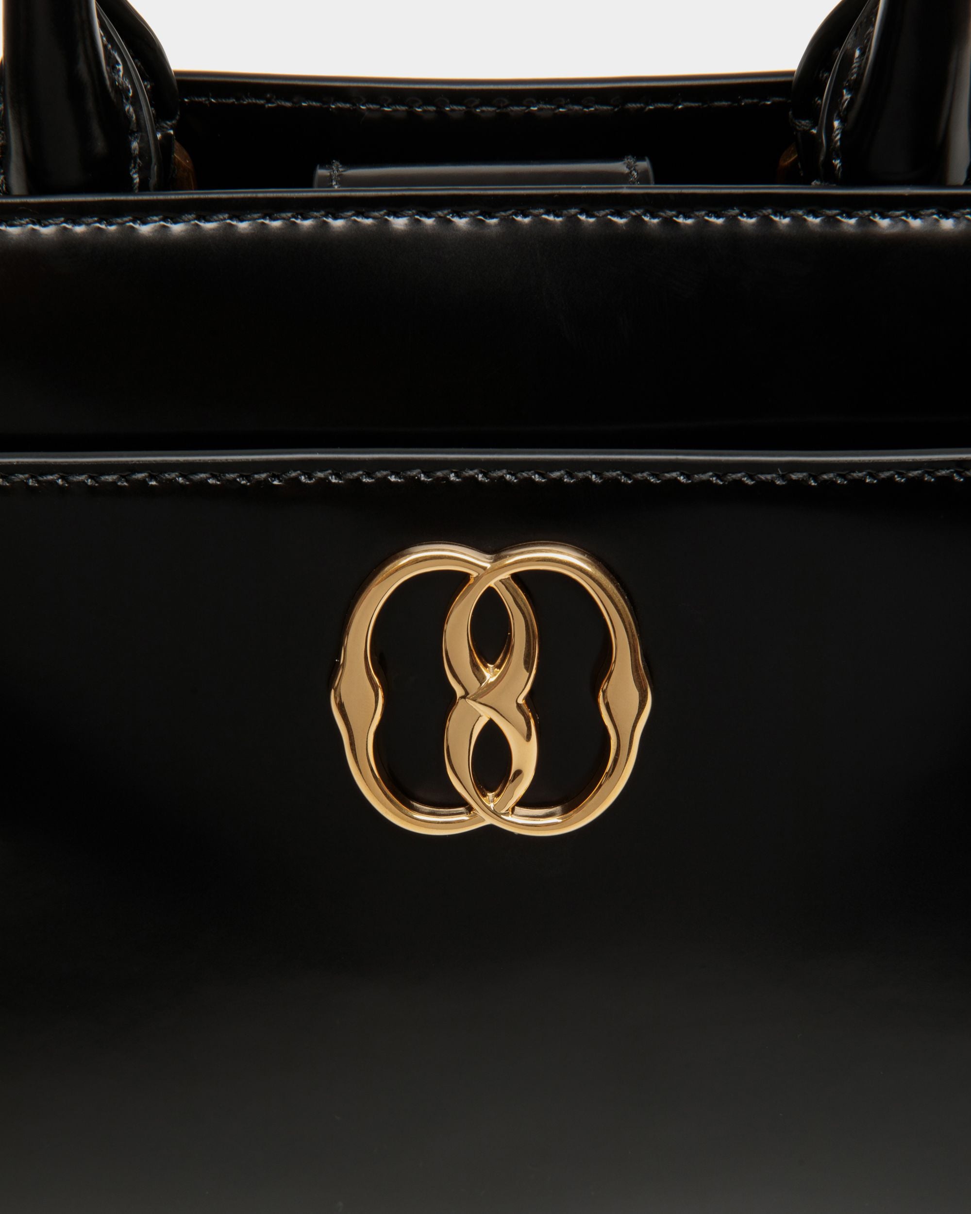 Kleine Emblem Tragetasche Aus Gebürstetem Leder In Schwarz - Damen - Bally - 06