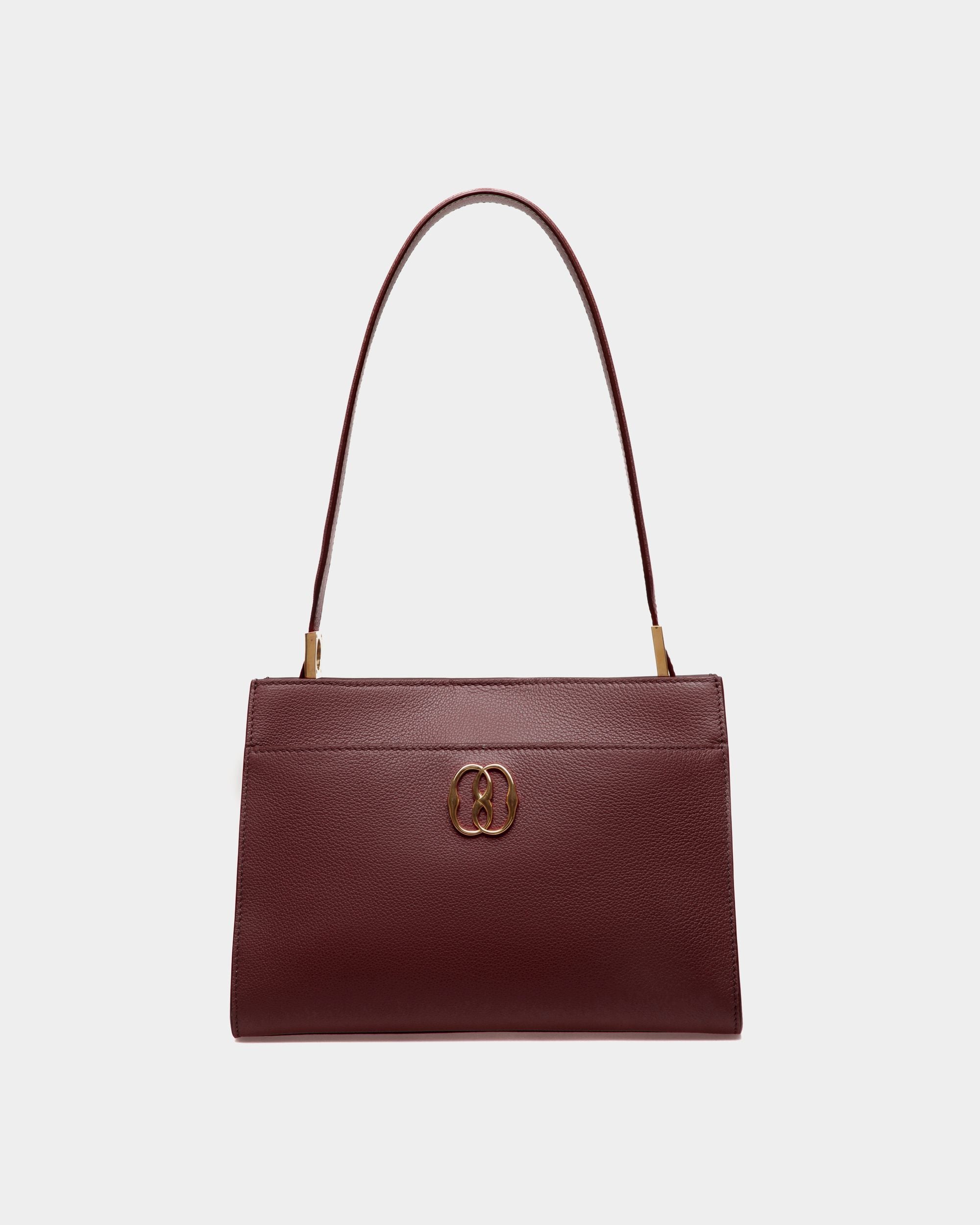 Emblem Schultertasche Aus Genarbtem Leder In Andorra - Damen - Bally - 01