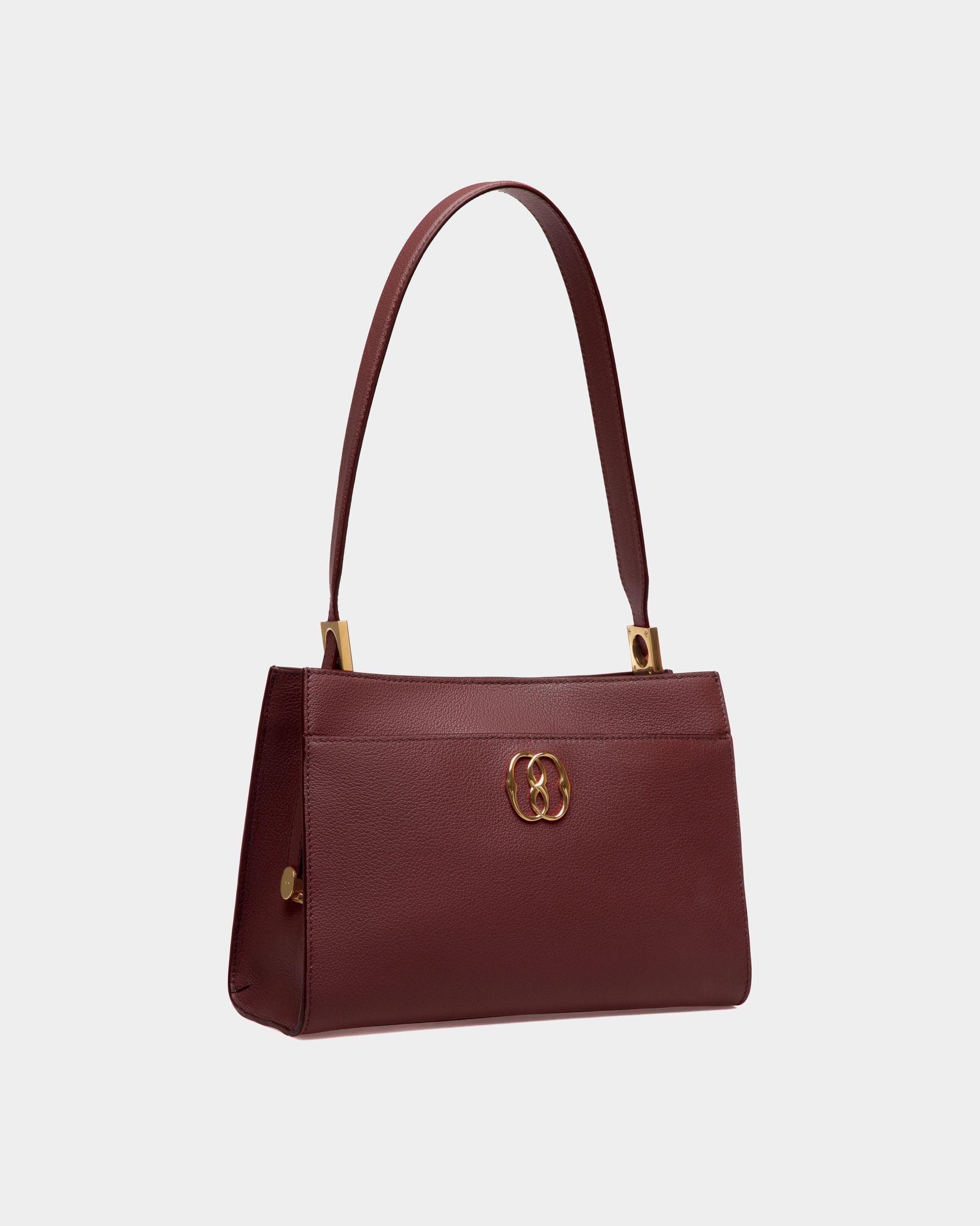 Emblem Schultertasche Aus Genarbtem Leder In Andorra - Damen - Bally - 03
