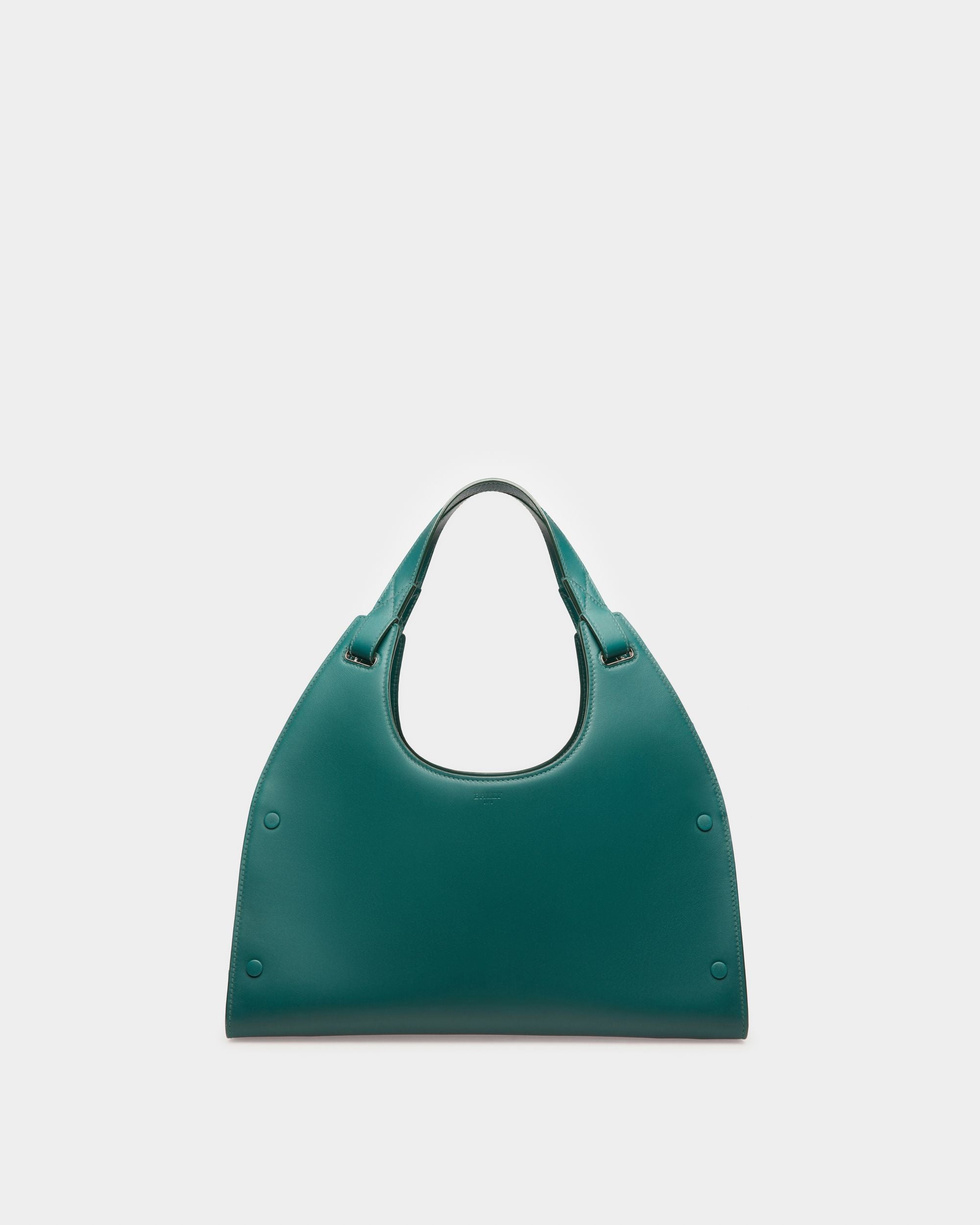 Ahres Schultertasche Aus Dunkelgrünem Leder - Damen - Bally - 01