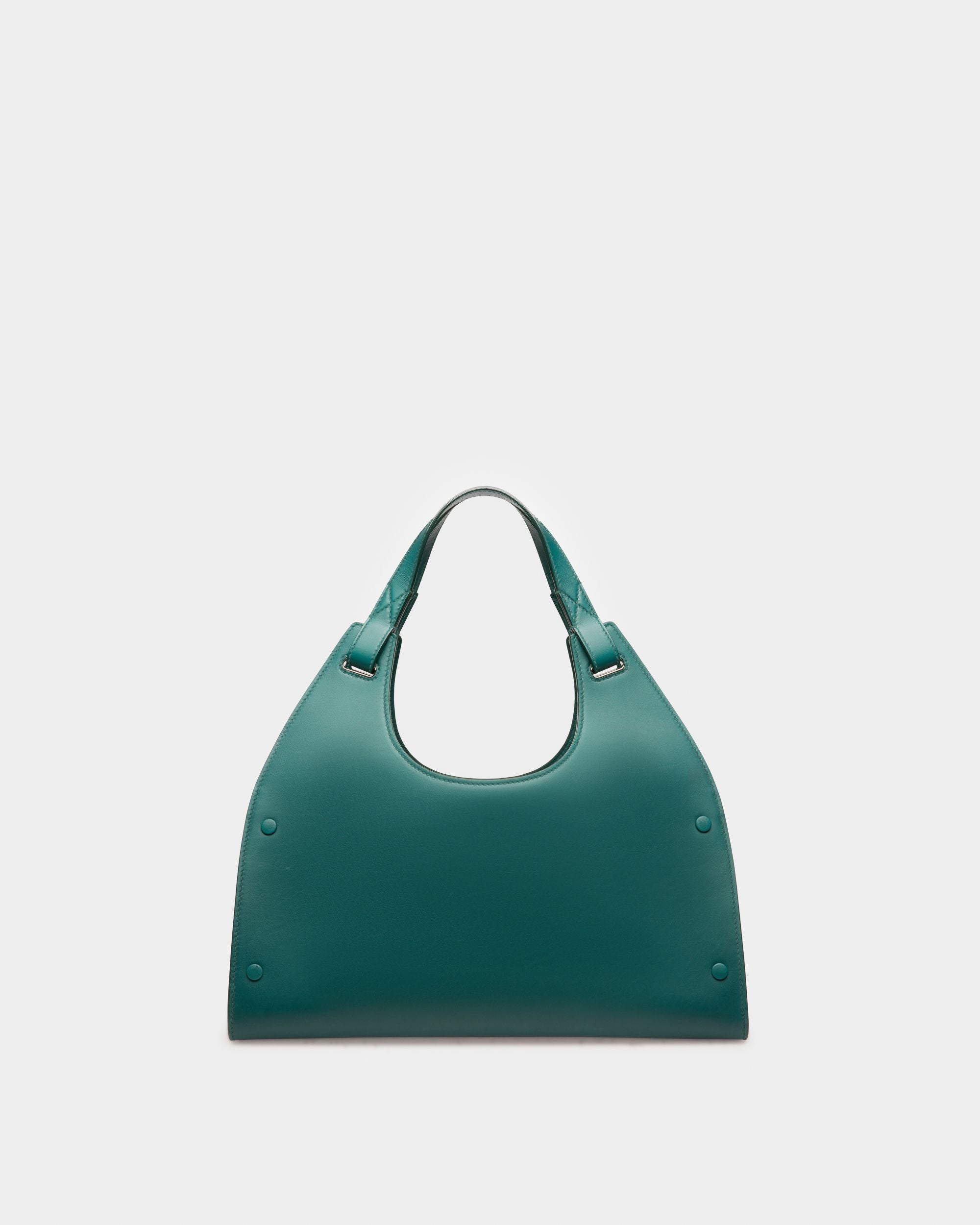 Ahres Schultertasche Aus Dunkelgrünem Leder - Damen - Bally - 03