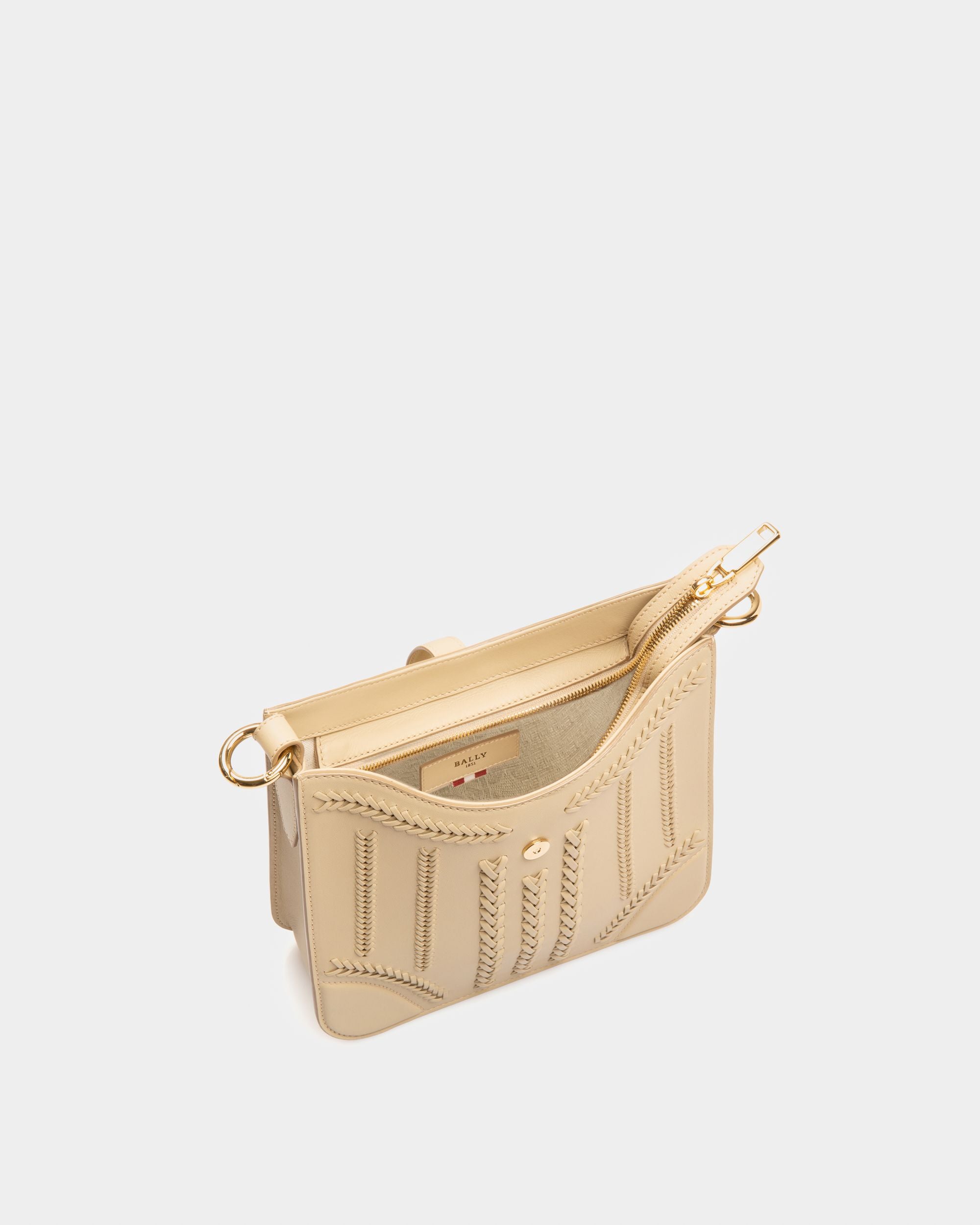 Lavynia Small Schultertasche Aus Fossilfarbenem Leder - Damen - Bally - 03