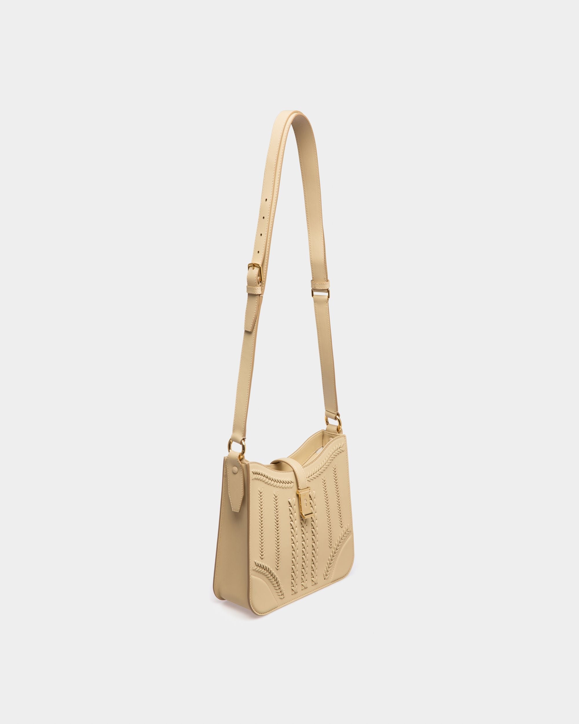 Lavynia Small Schultertasche Aus Fossilfarbenem Leder - Damen - Bally - 05