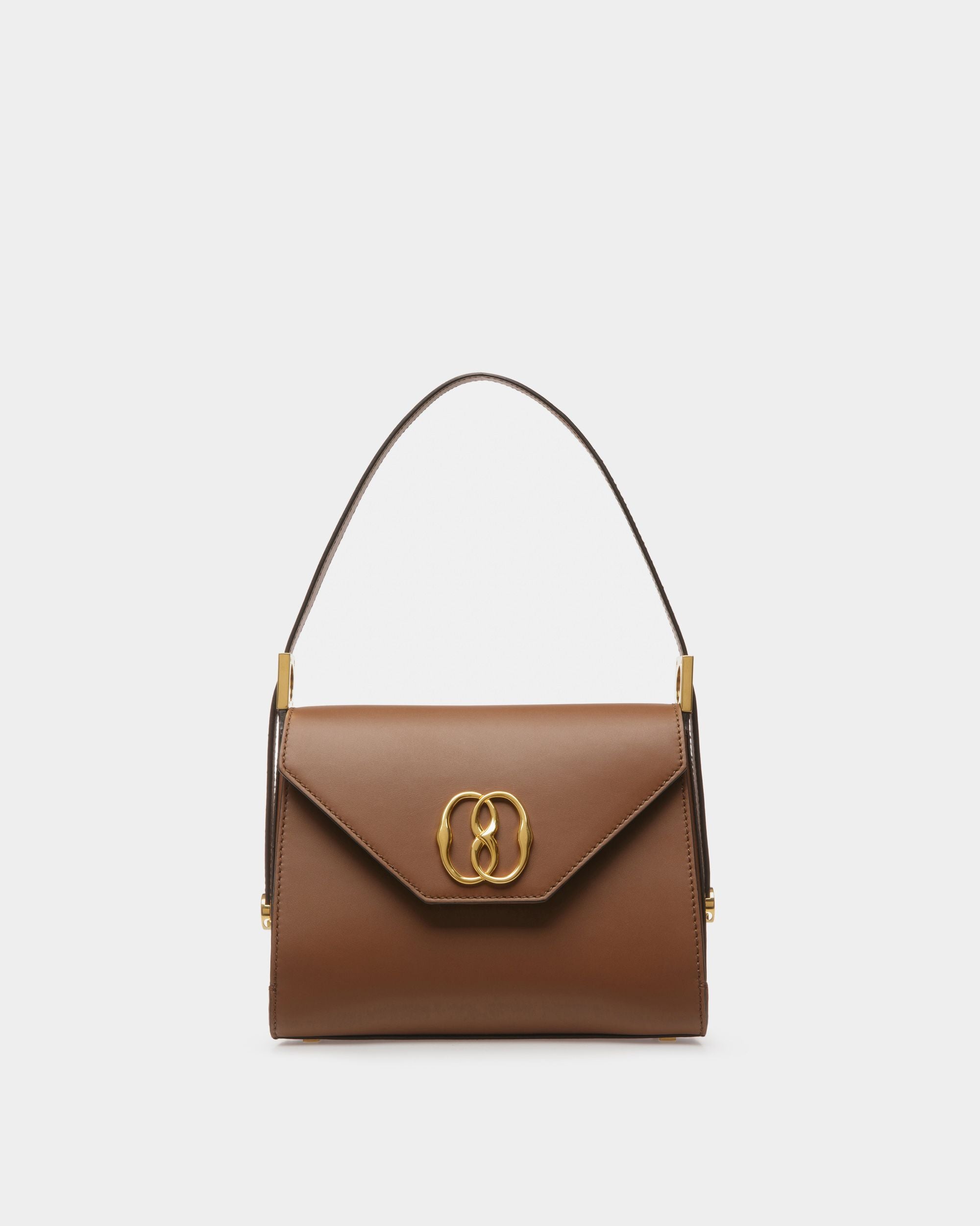 Emblem Henkeltasche Aus Braunem Leder - Damen - Bally - 01