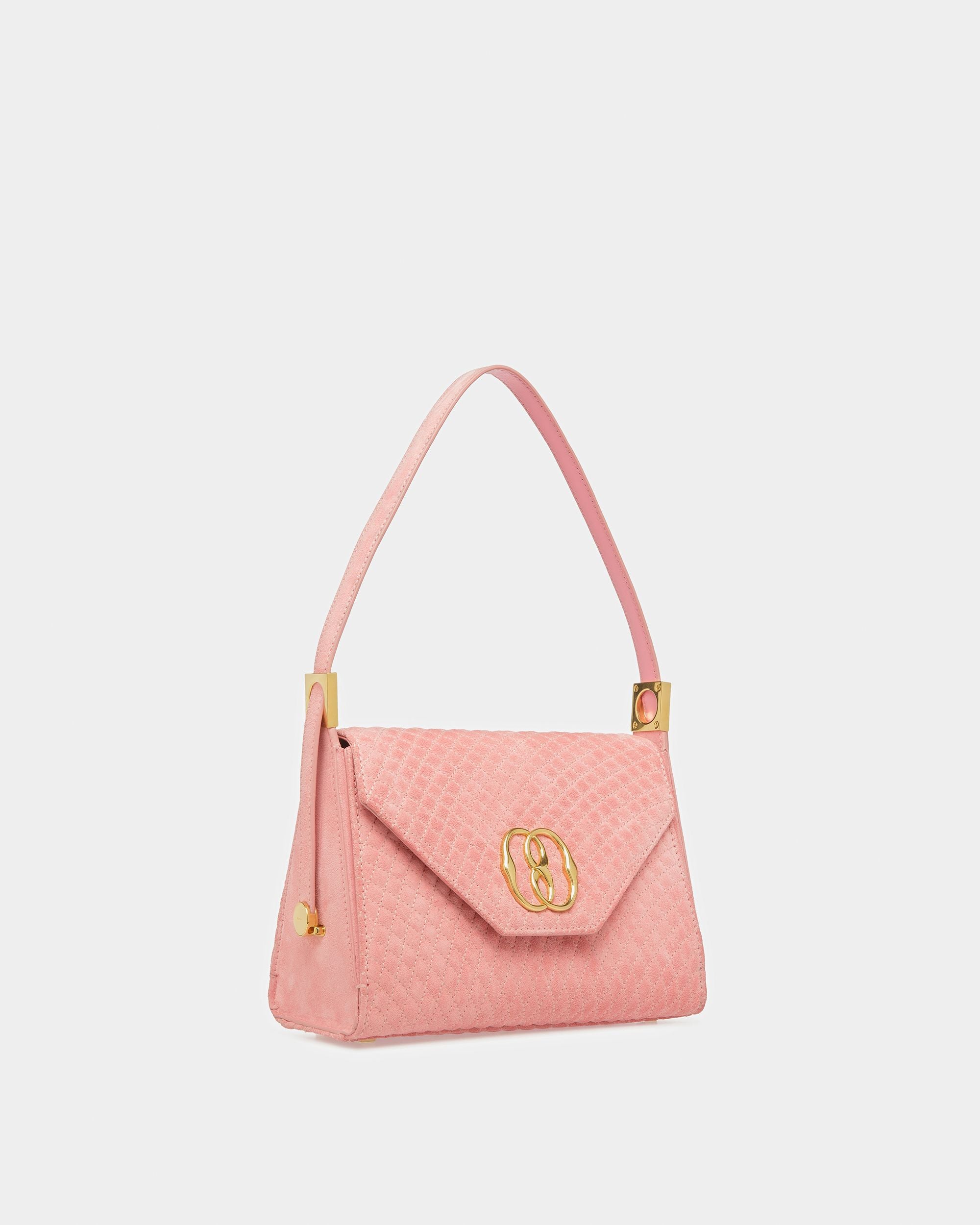 Emblem Henkeltasche Aus Gestepptem Veloursleder - Damen - Bally - 04