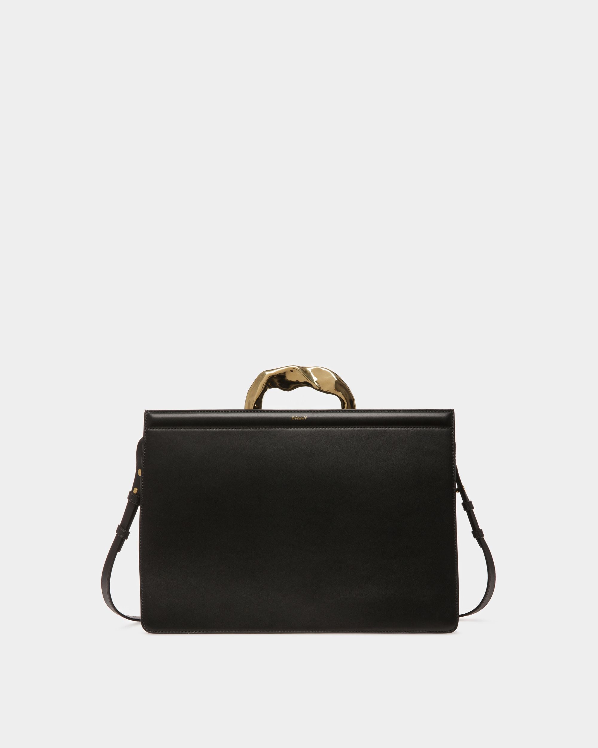 Baroque Henkeltasche Aus Leder in Schwarz - Damen - Bally - 01