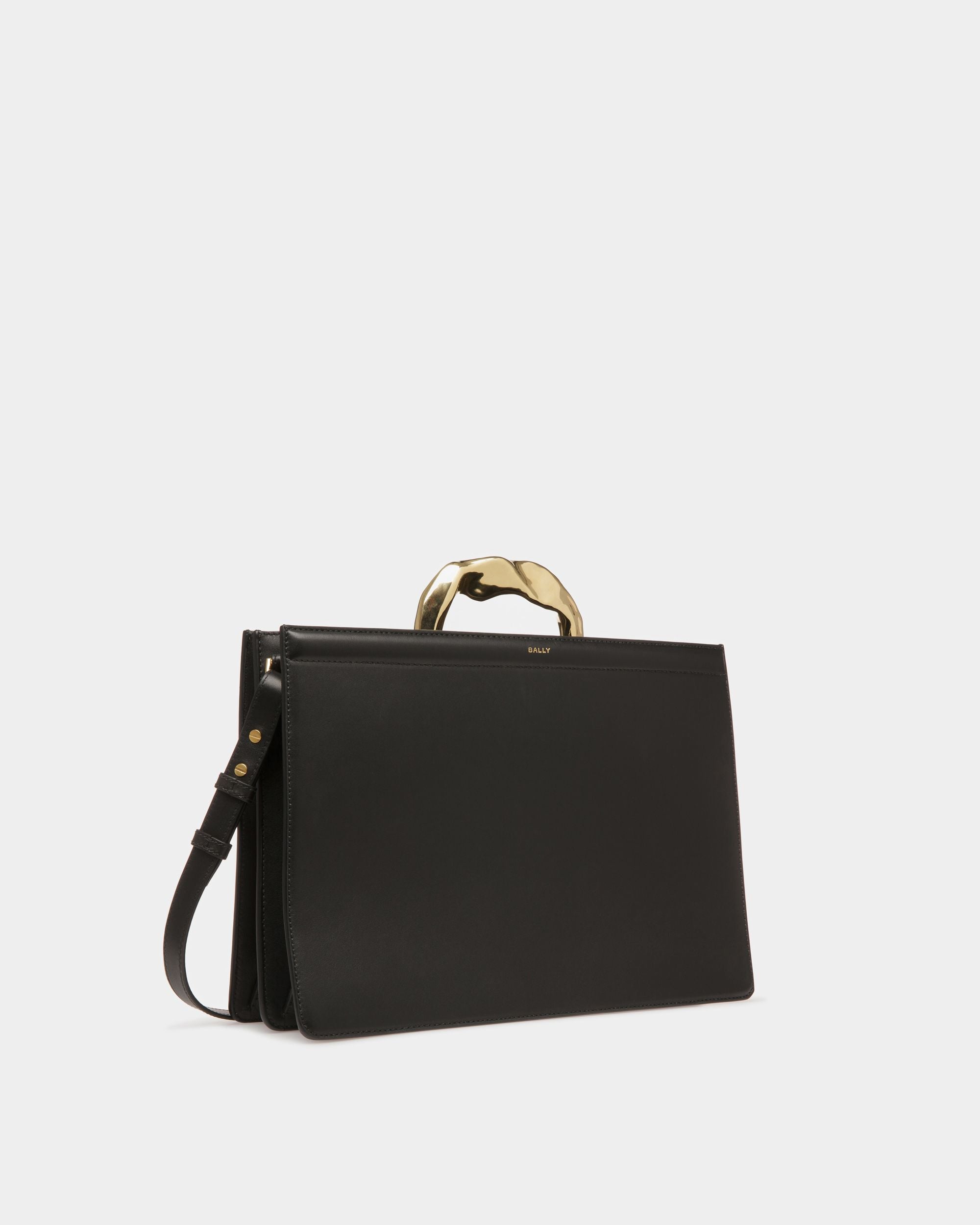 Baroque Henkeltasche Aus Leder in Schwarz - Damen - Bally - 04