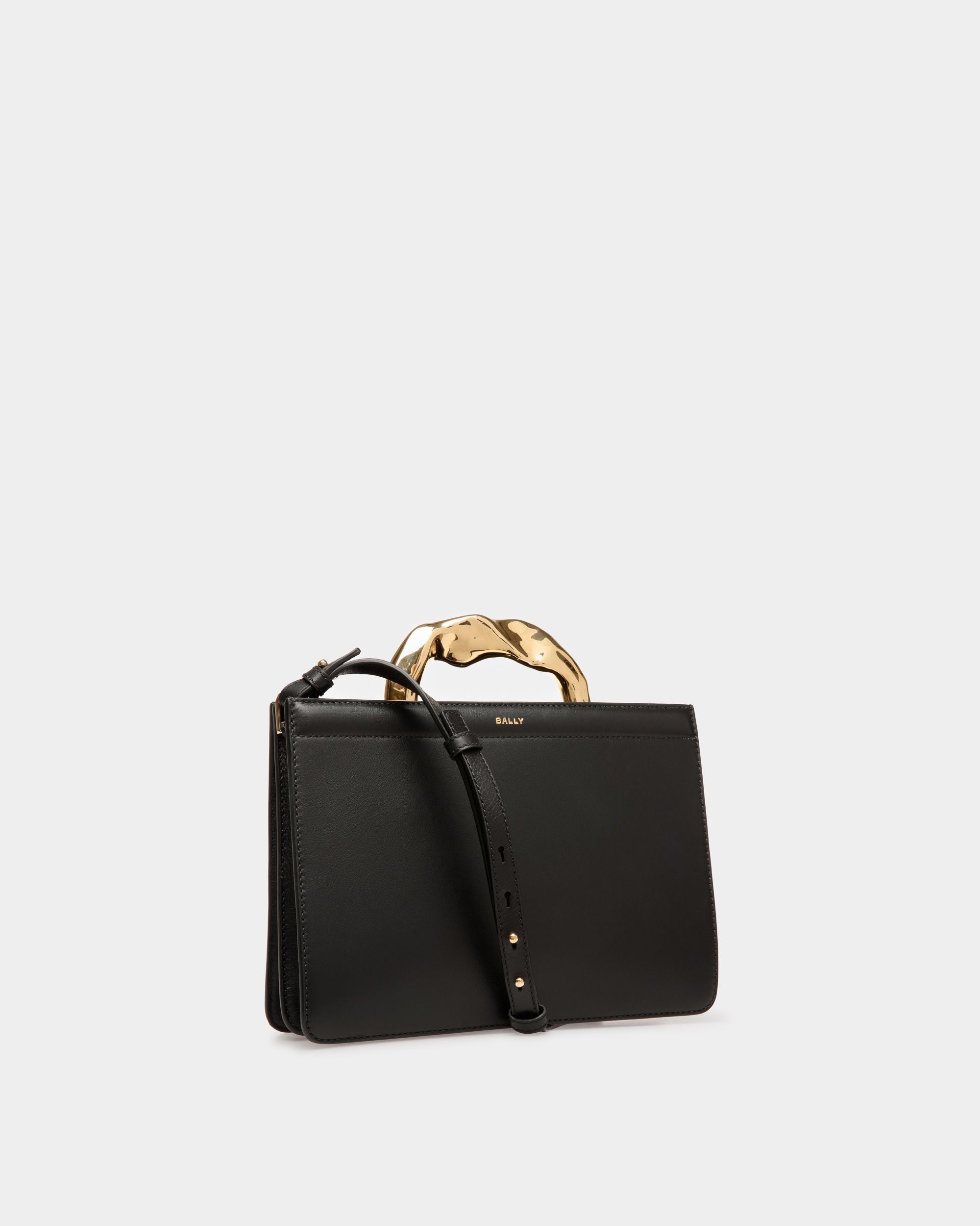Baroque Henkeltasche Aus Leder in Schwarz - Damen - Bally - 04