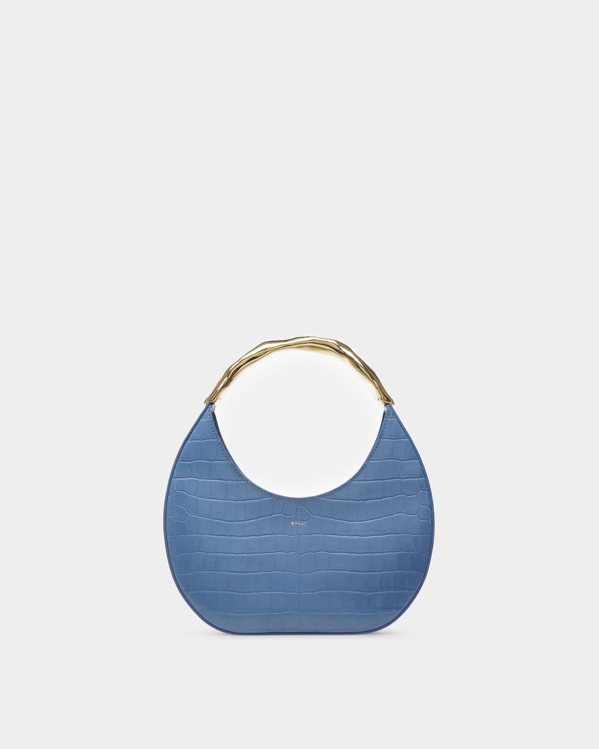 Baroque Hobo-Tasche Aus Leder In Blue Kiss - Damen - Bally - 01