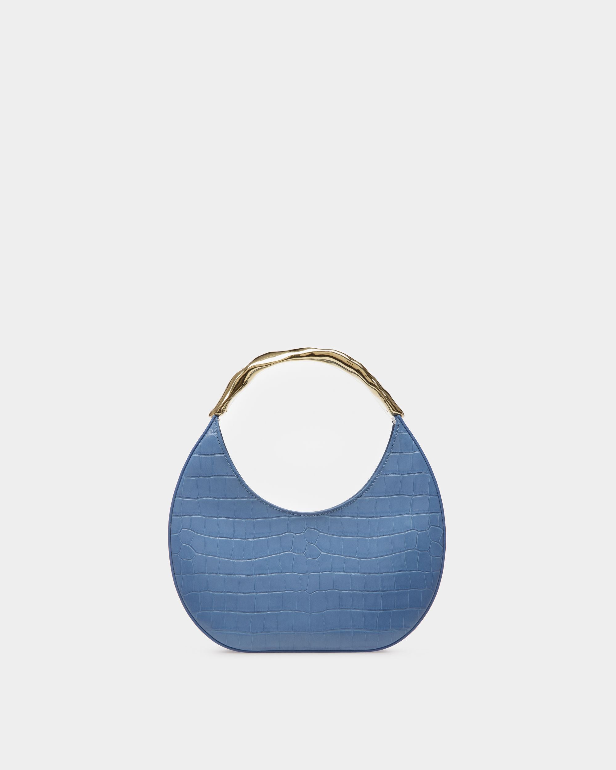 Baroque Hobo-Tasche Aus Leder In Blue Kiss - Damen - Bally - 03