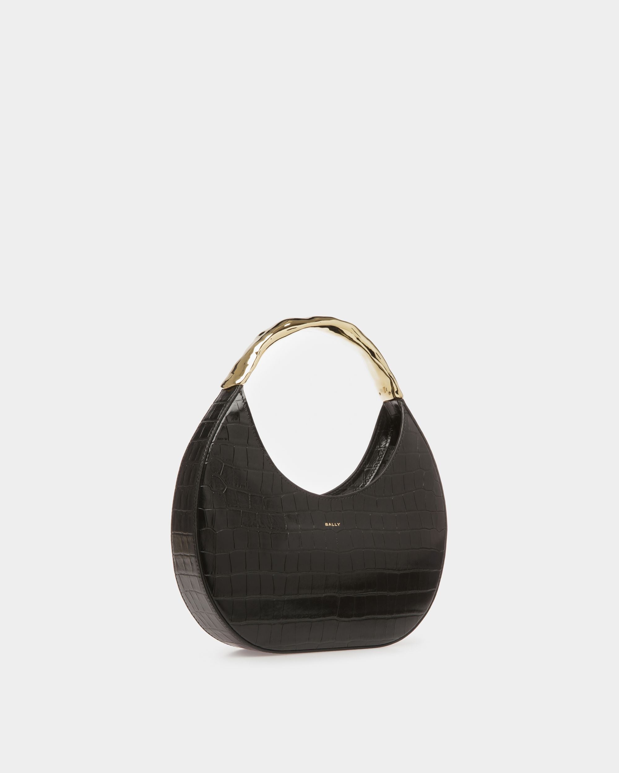 Baroque Hobo-Tasche Aus Leder In Schwarz - Damen - Bally - 04