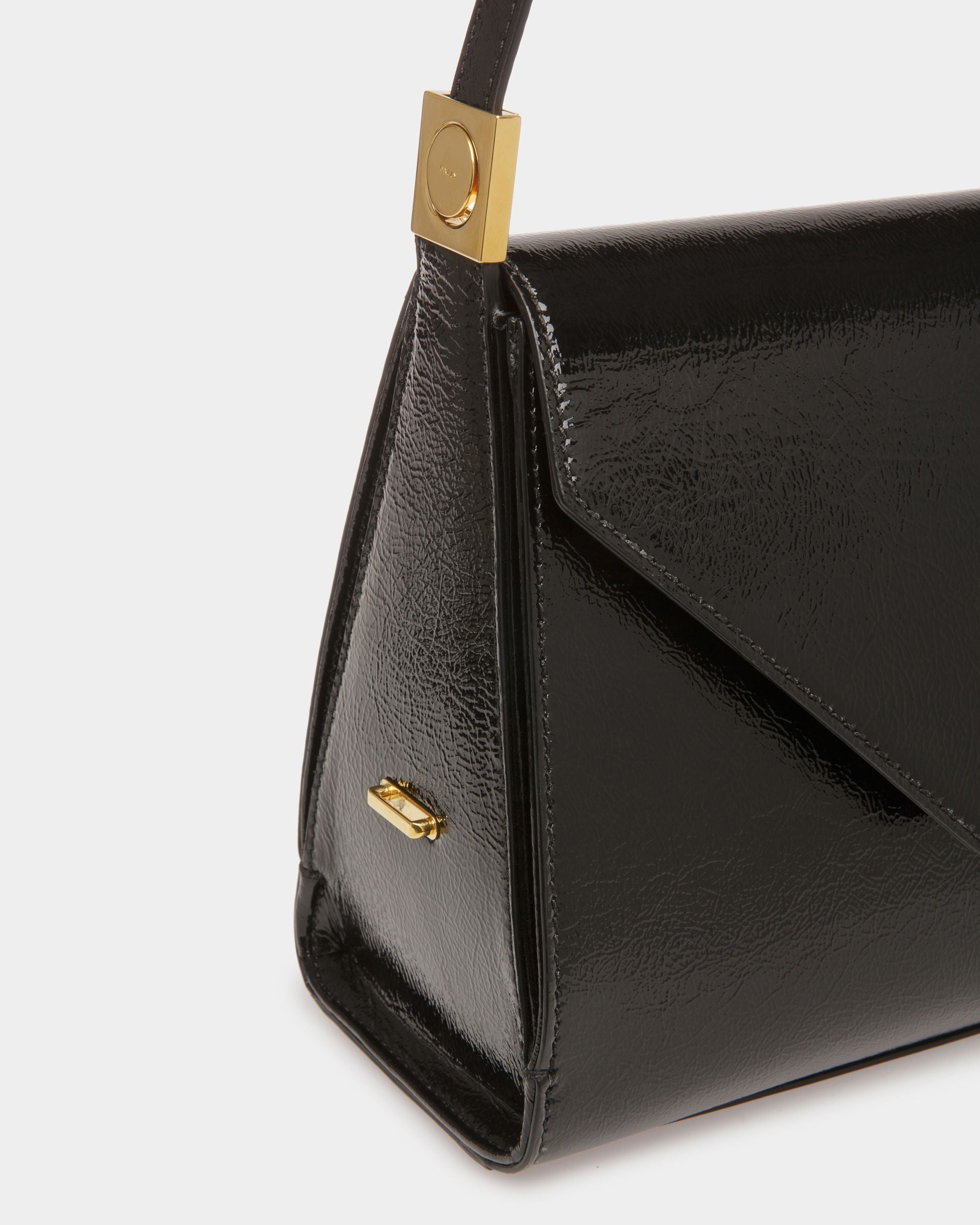Emblem Schultertasche Aus Leder In Schwarz - Damen - Bally - 05
