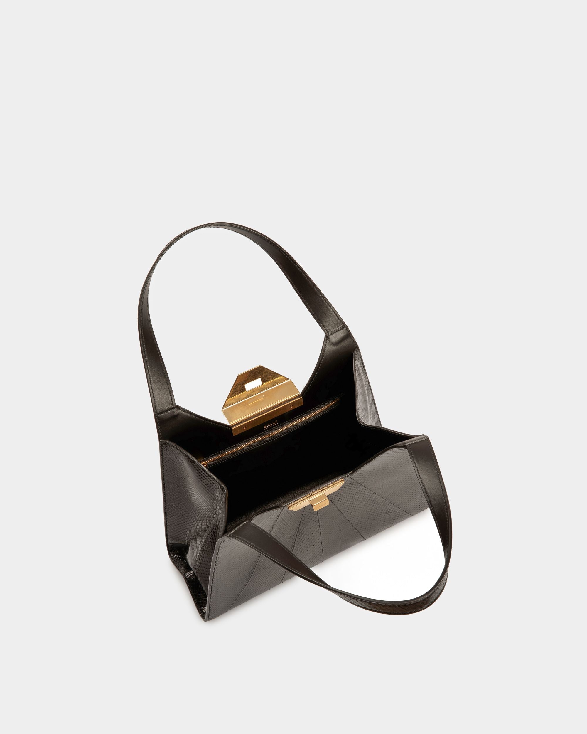 Tilt Schultertasche Aus Leder In Schwarz - Damen - Bally - 05