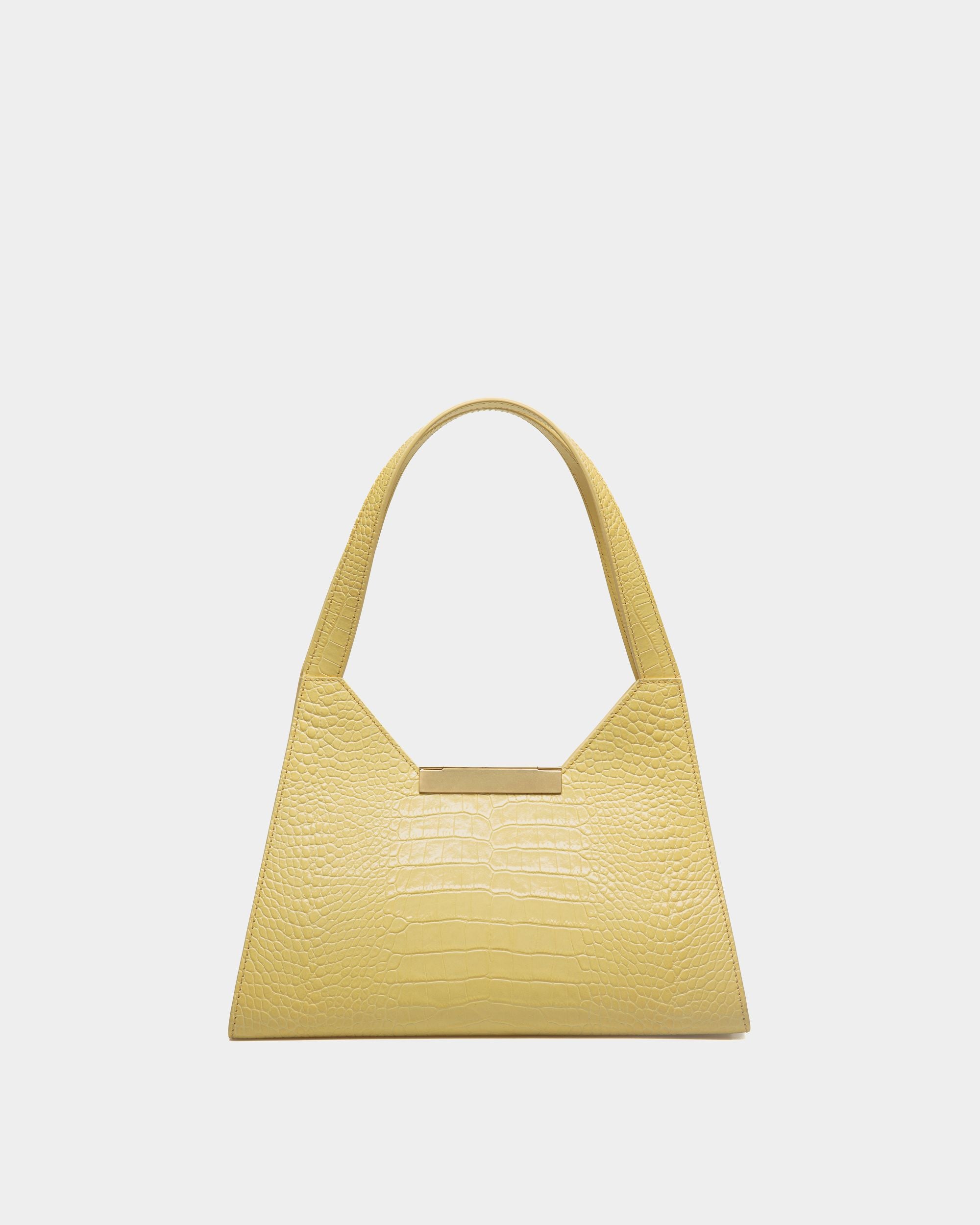 Tilt Schultertasche Aus Geprägtem Leder In Vanana Yellow - Damen - Bally - 02