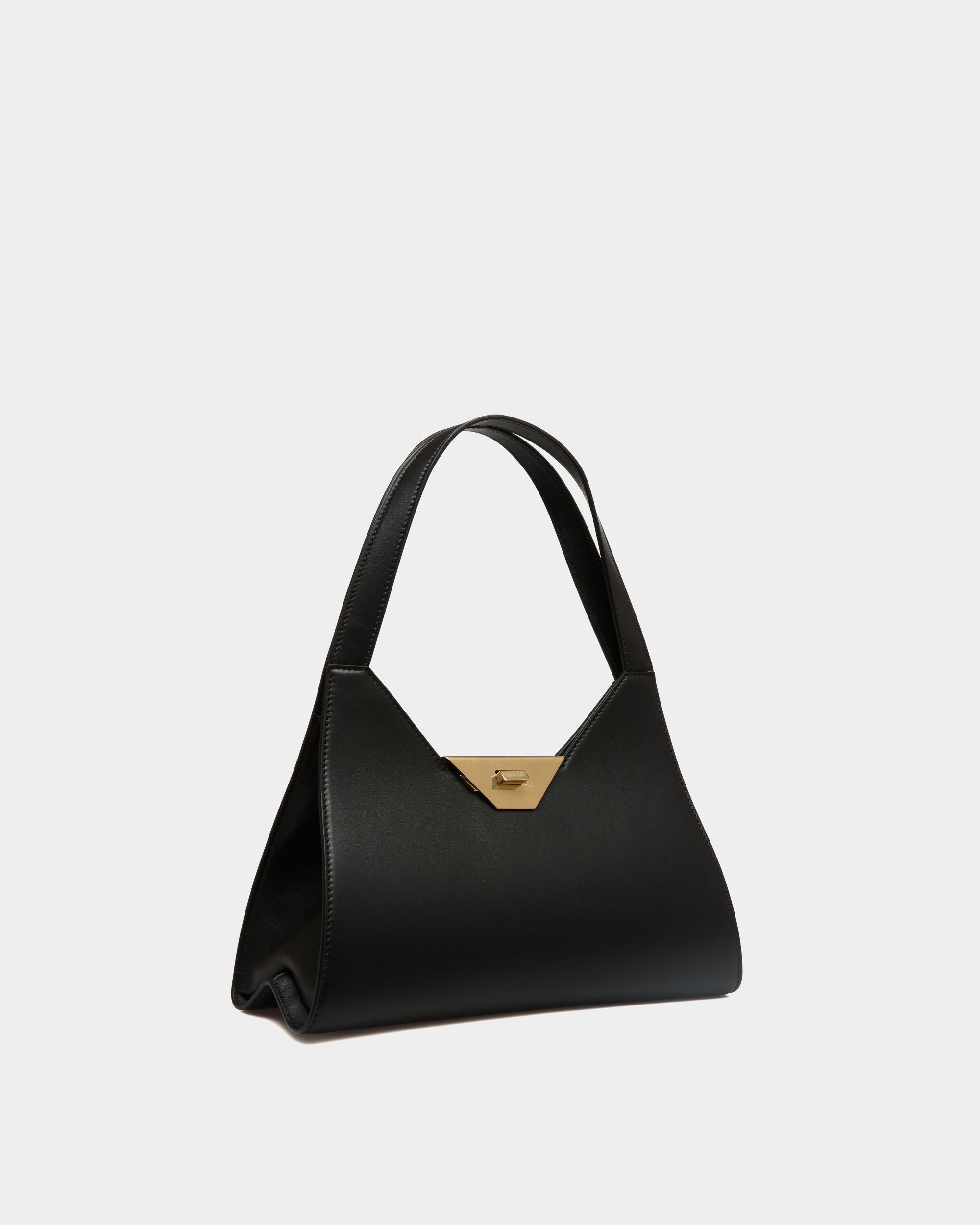Tilt Schultertasche Aus Schwarzem Leder - Damen - Bally - 04