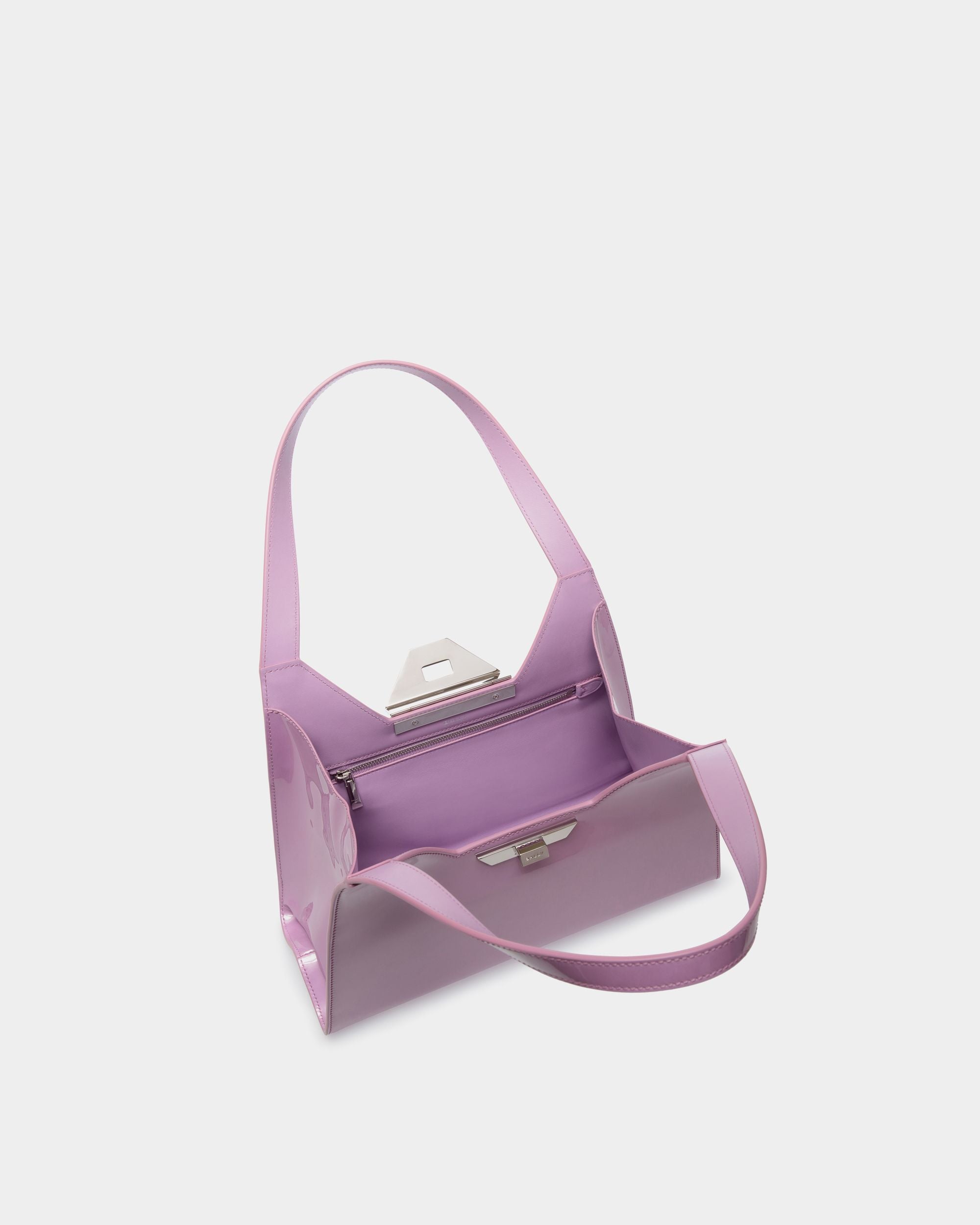 Tilt Schultertasche Aus Leder In Flieder - Damen - Bally - 04