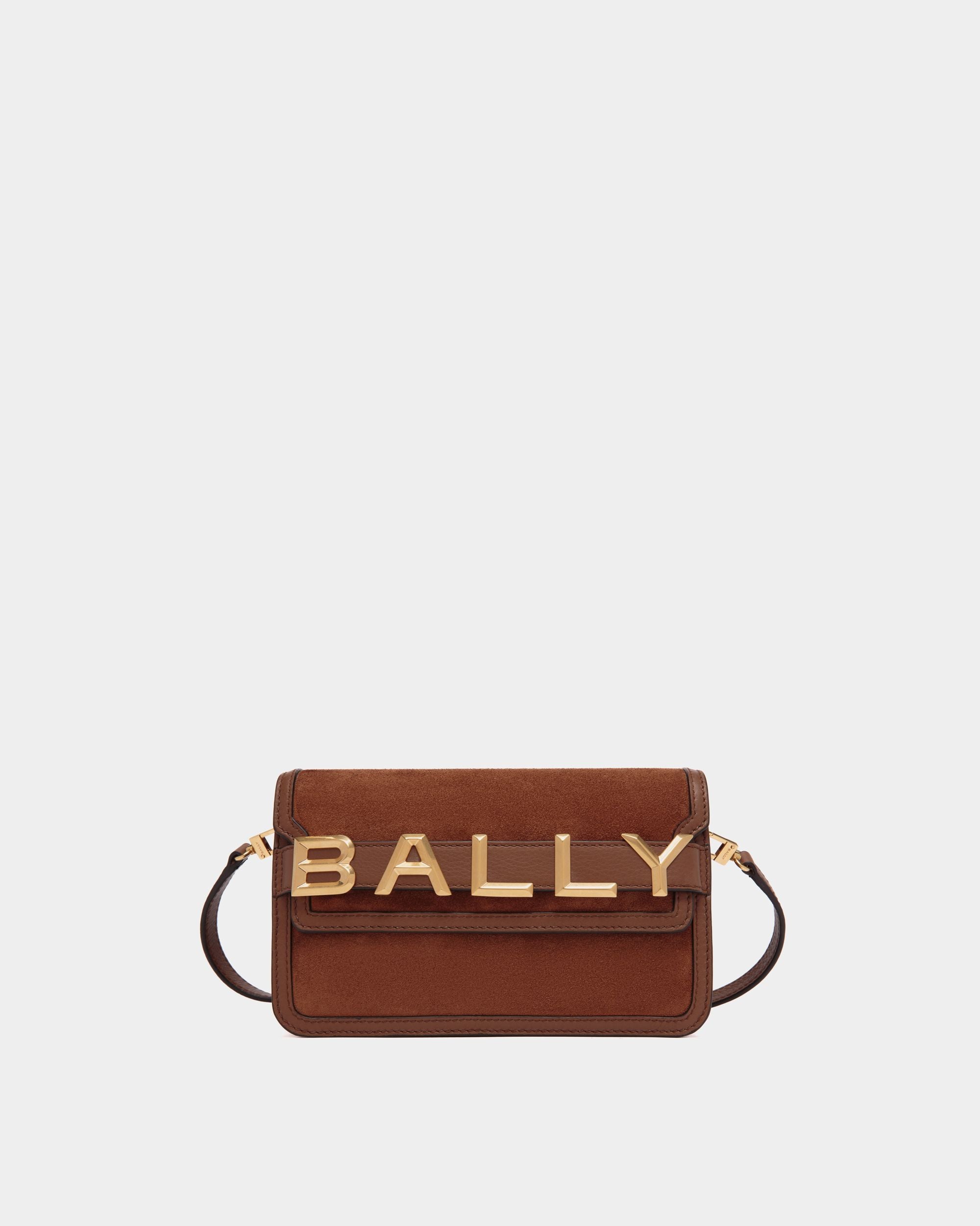 Bally Spell Umhängetasche Aus Braunem Veloursleder - Damen - Bally - 01