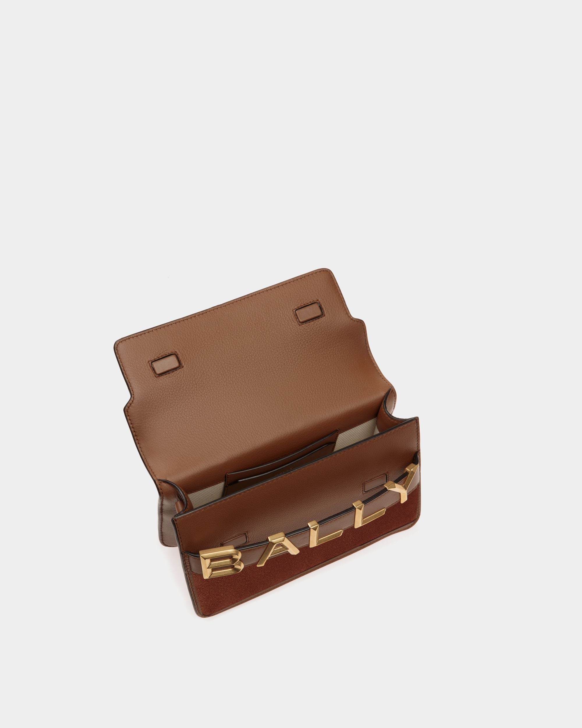 Bally Spell Umhängetasche Aus Braunem Veloursleder - Damen - Bally - 03