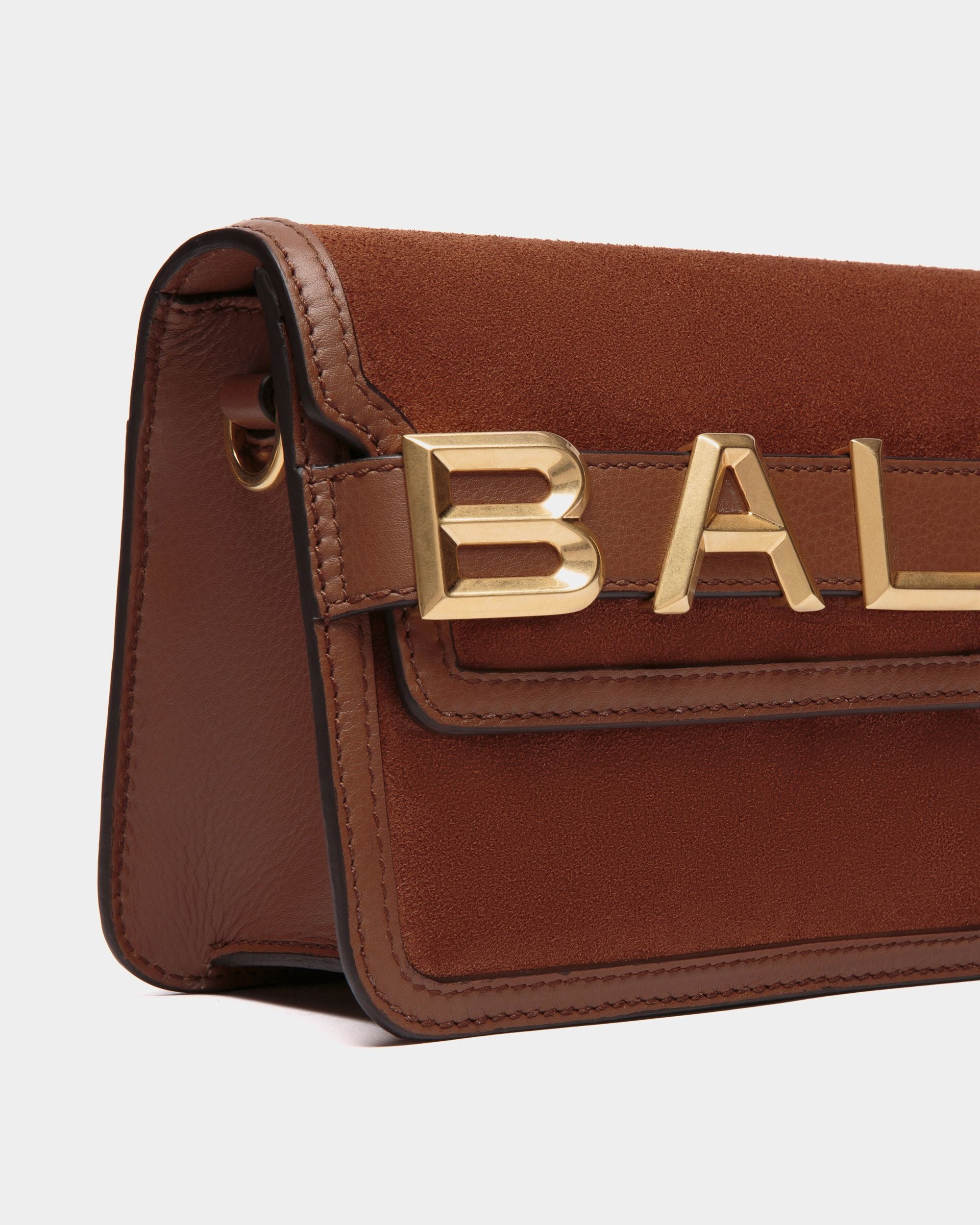 Bally Spell Umhängetasche Aus Braunem Veloursleder - Damen - Bally - 04