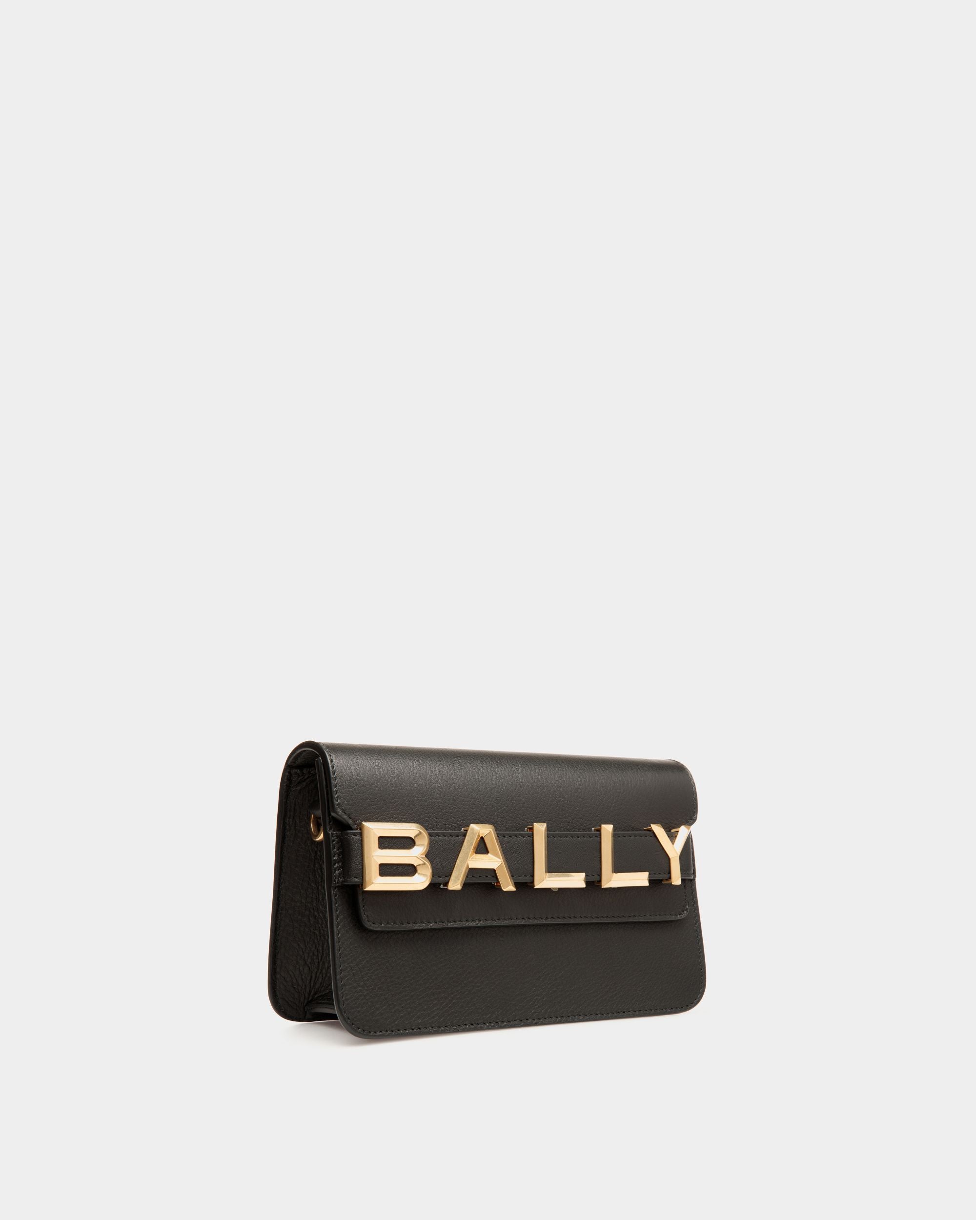 Logo Umhängetasche Aus Leder In Schwarz - Damen - Bally - 04