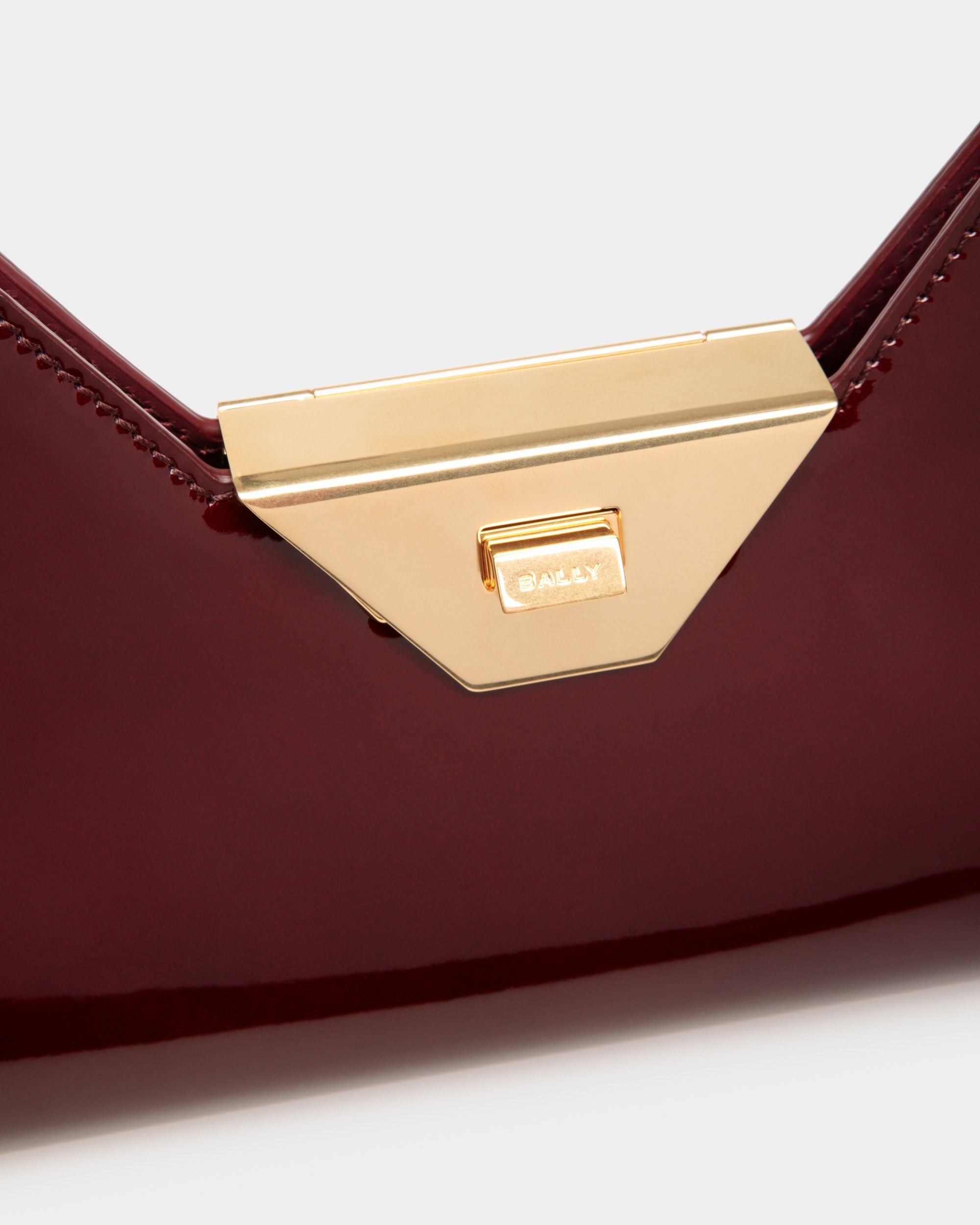 Trilliant Kleine Schultertasche Aus Tiefrotem Leder - Damen - Bally - 05